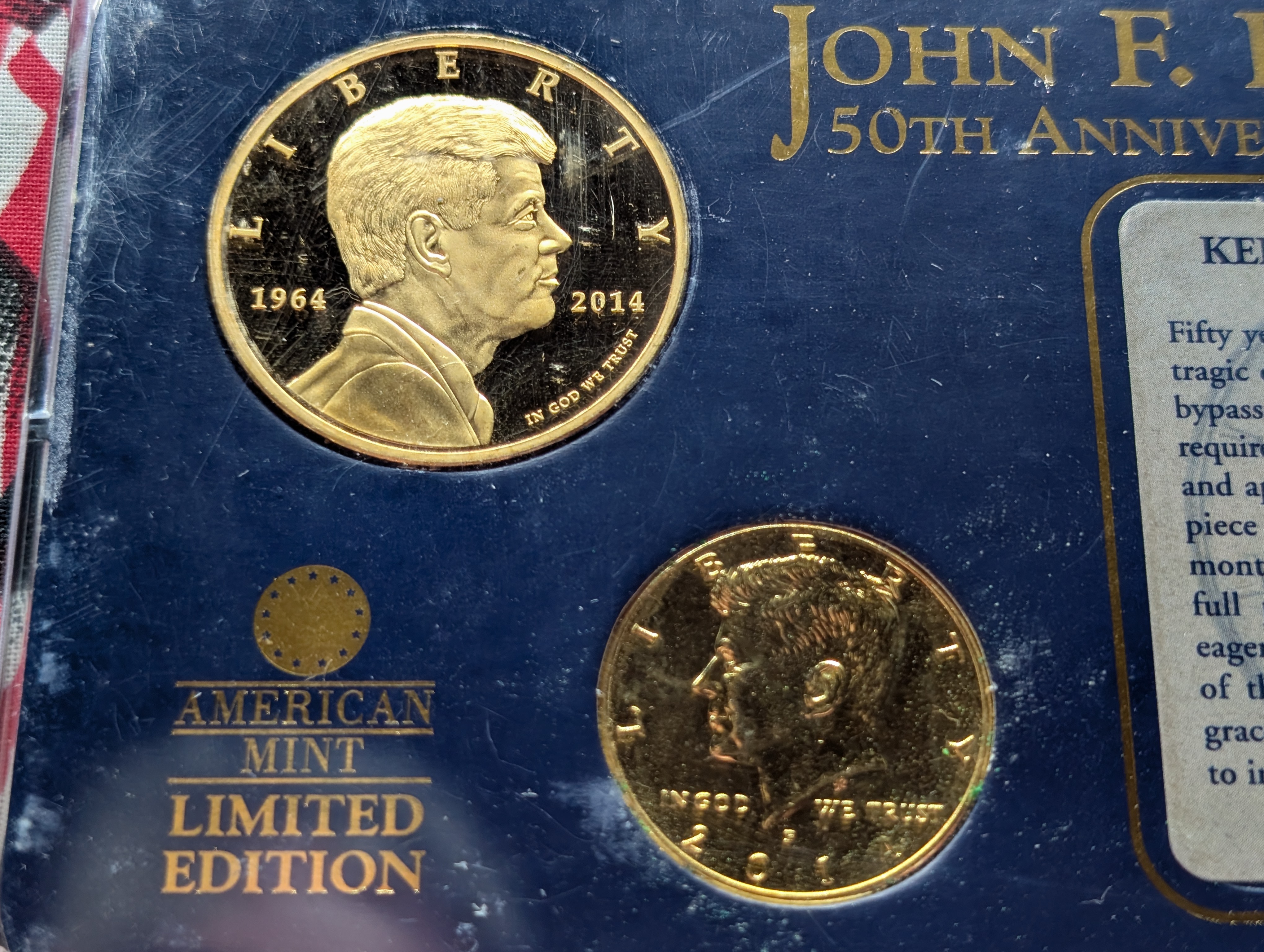 2014-P John F. Kennedy Half Dollar with a Medal - 50th Anniversary Coin Set