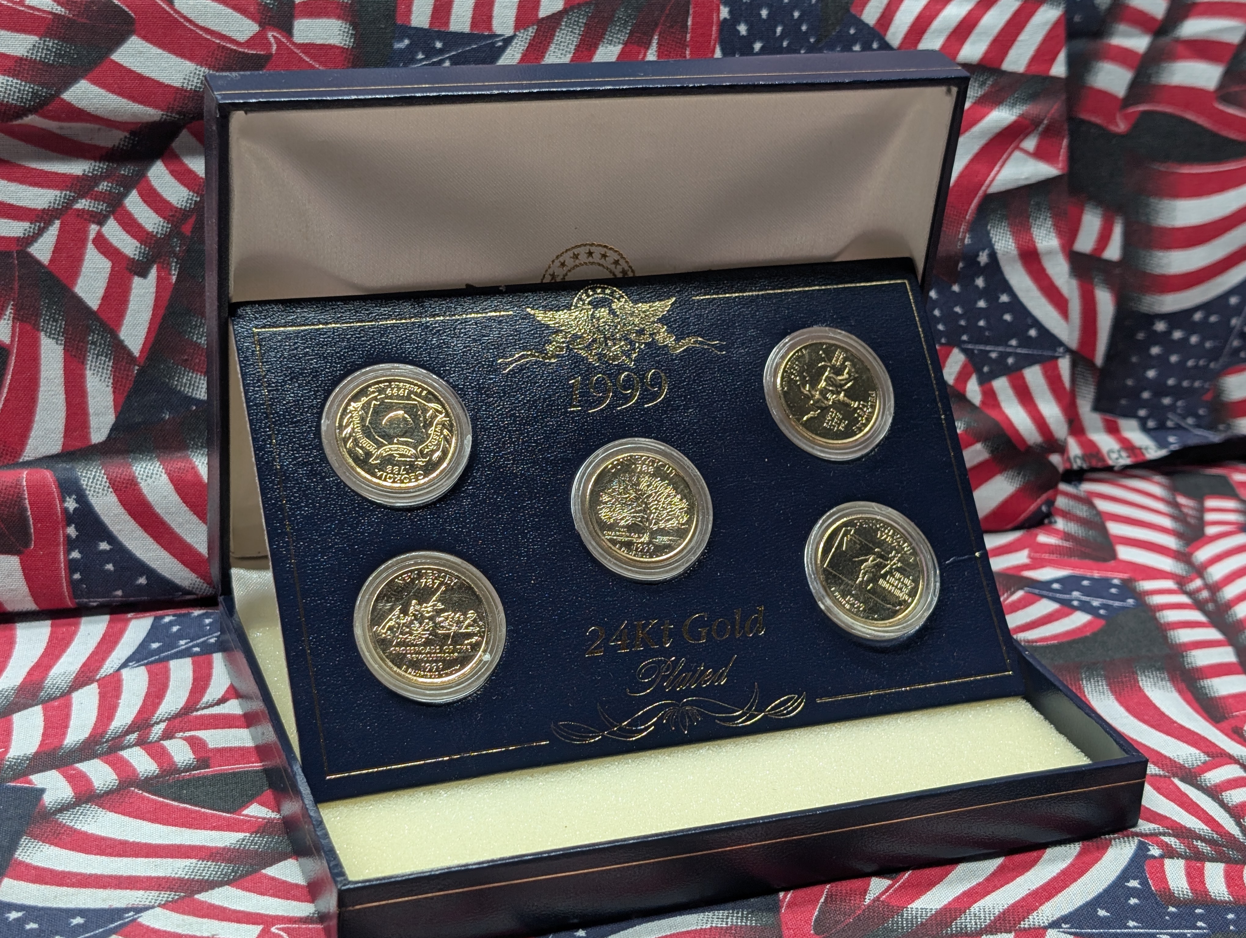 1999 24kt Gold Plated State Quarter Set