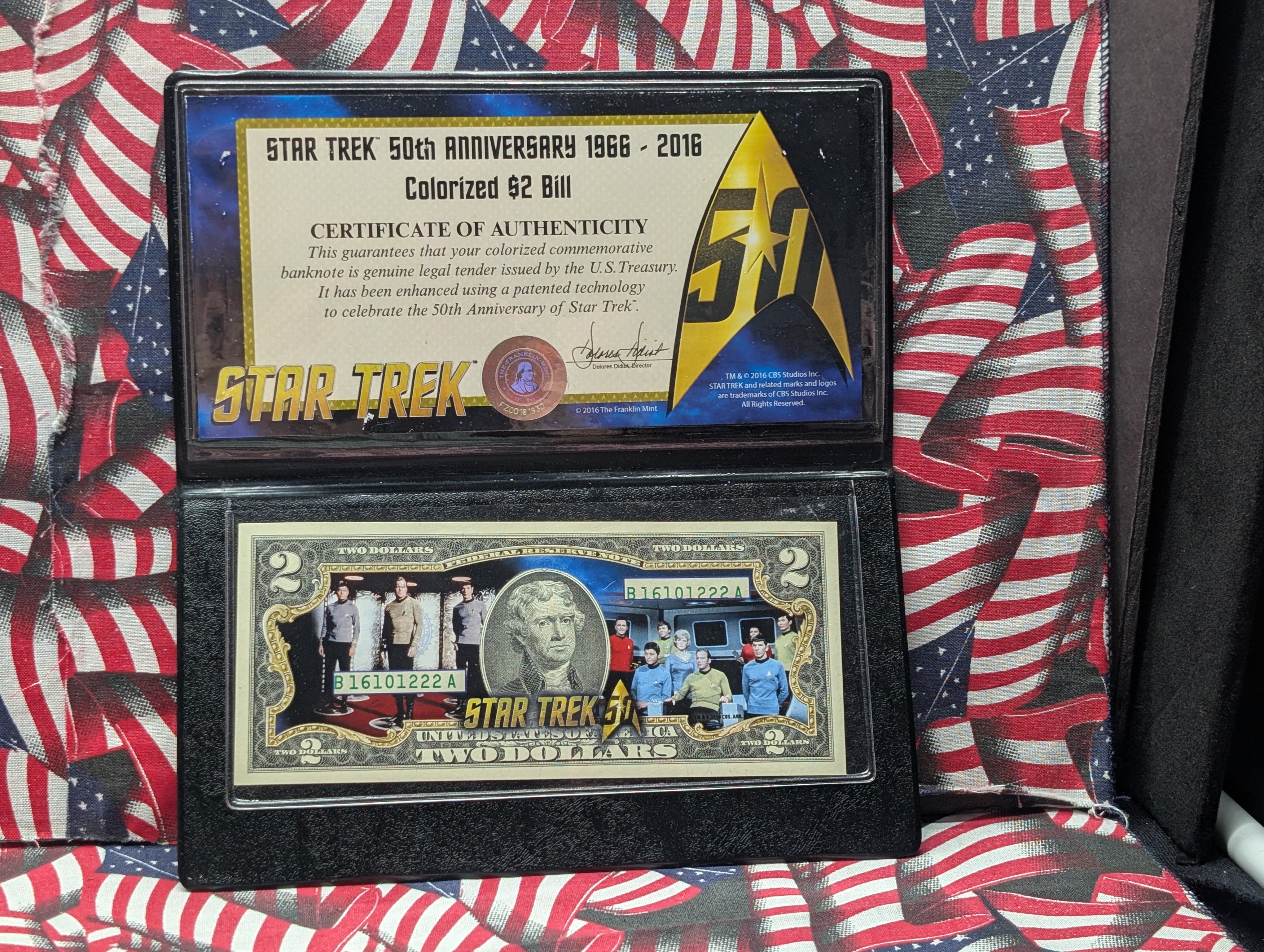 Star Trek 50th Anniversary 1966-2016 Colorized $2 Bill