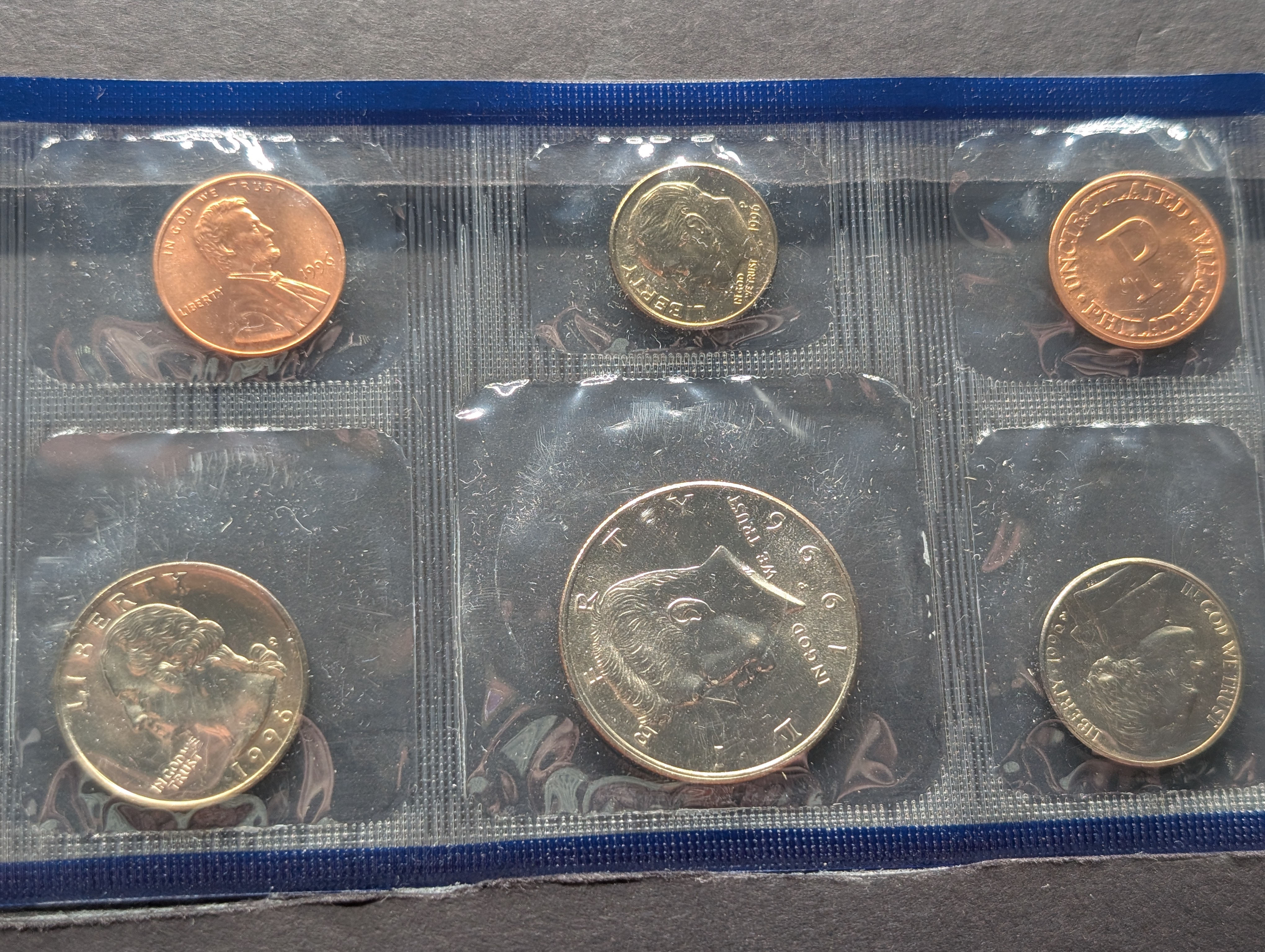 1996-P&D United States Mint Uncirculated Coin Set W/ West Point Roosevelt Dime - Clinton & Gore on Cover