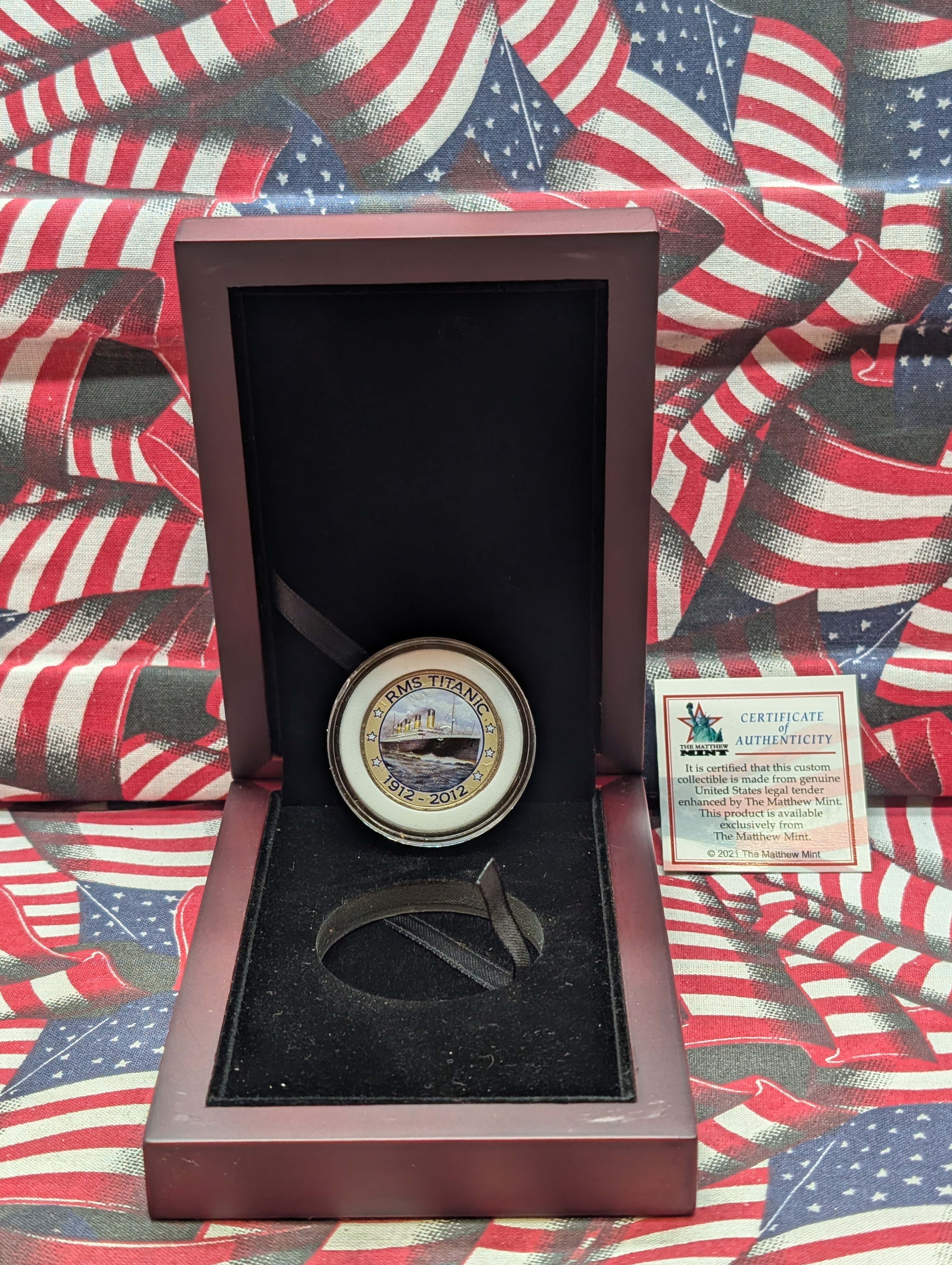 RMS Titanic 1912-2012 Colorized Kennedy Half Dollar with COA