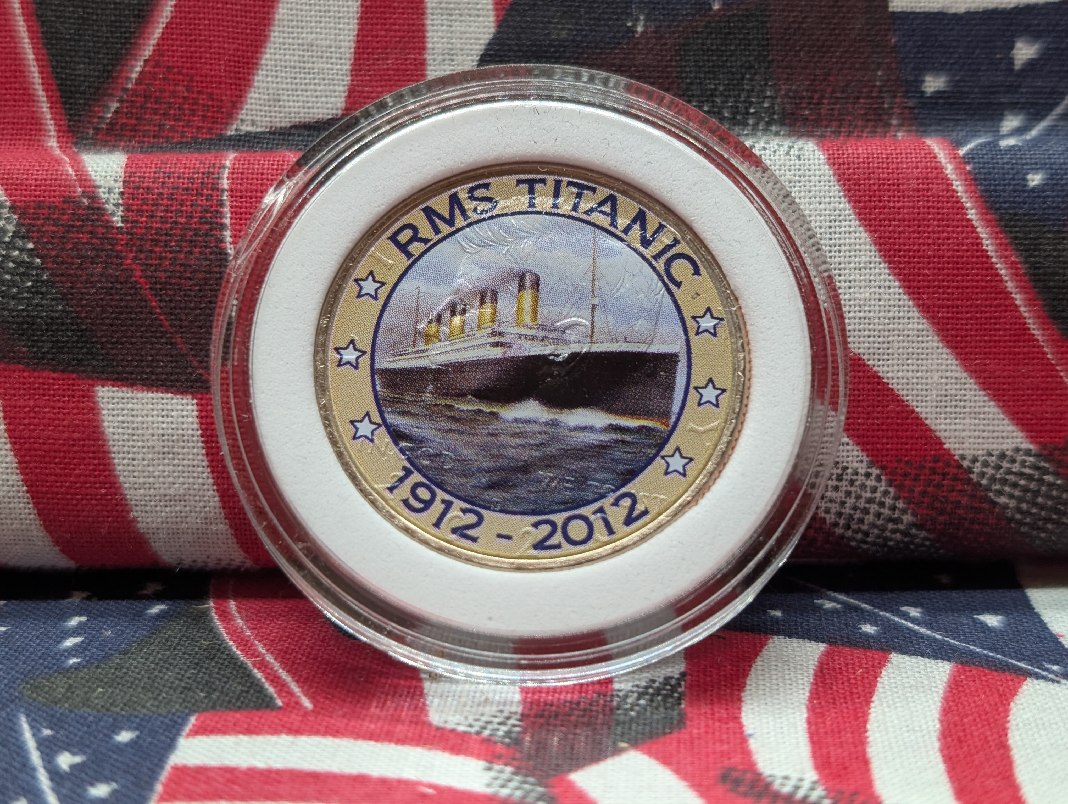RMS Titanic 1912-2012 Colorized Kennedy Half Dollar with COA