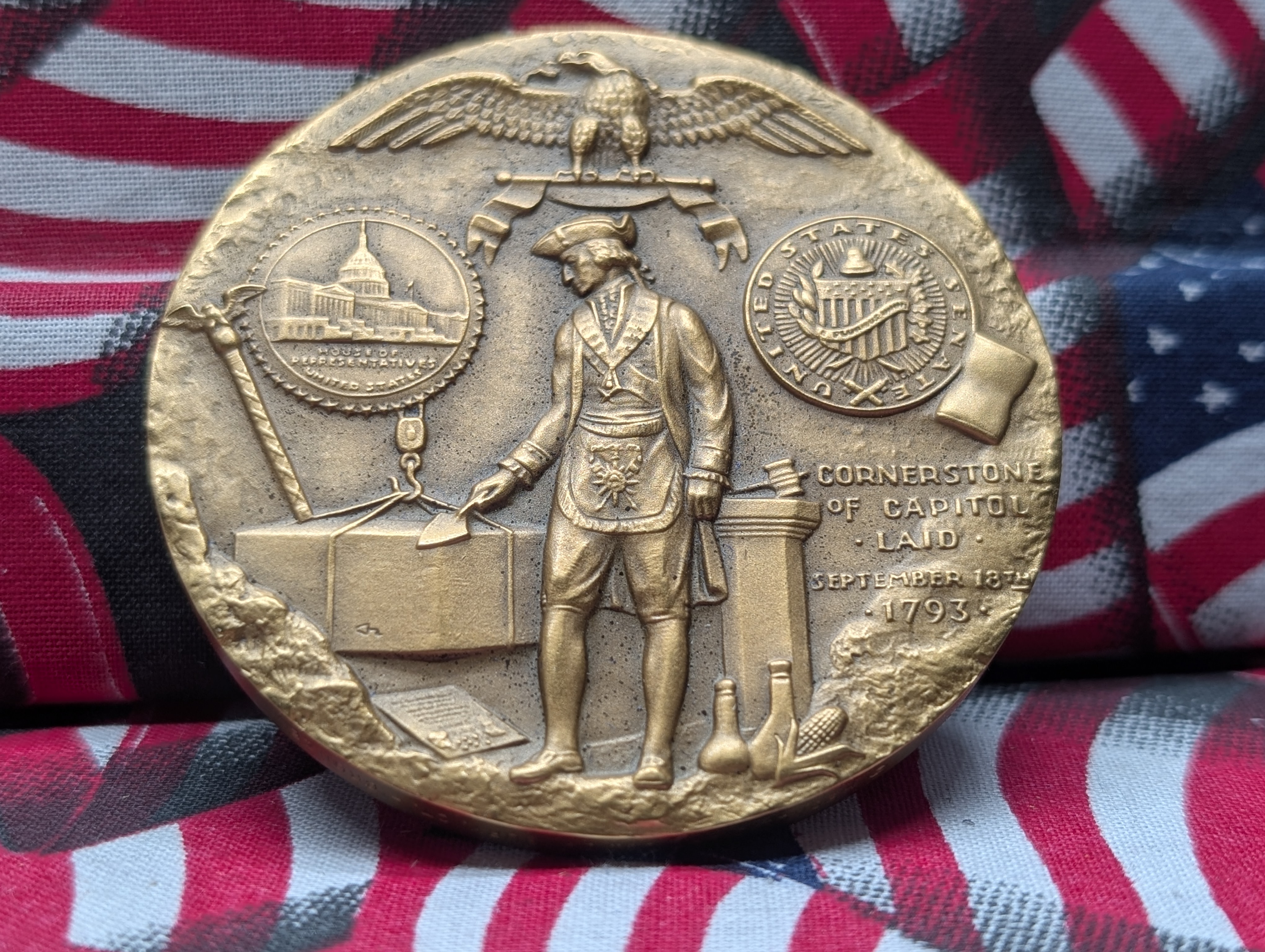 United States Capitol Historical Society Medal with Box and Stand