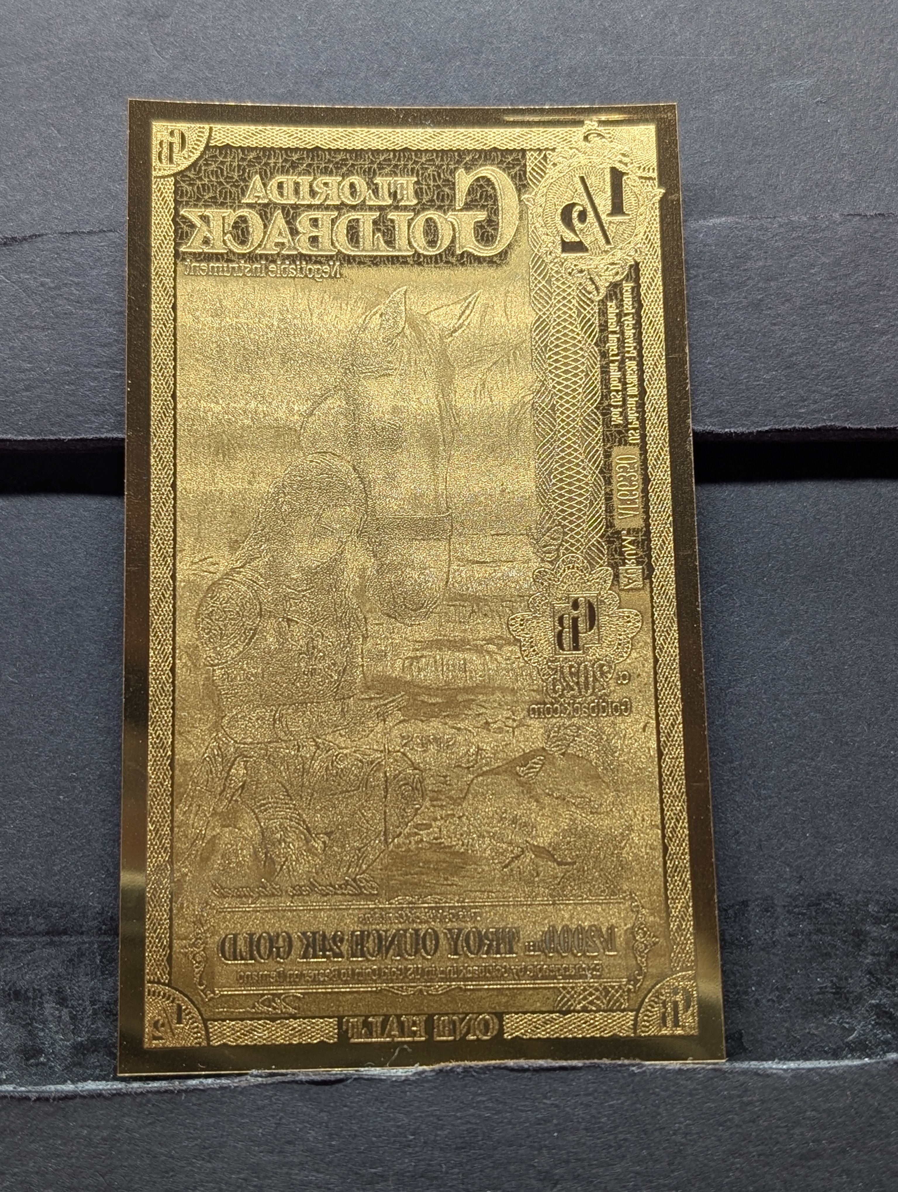 2025 - 1/2 Florida Goldback, 1/2000th Troy Ounce 24k Gold