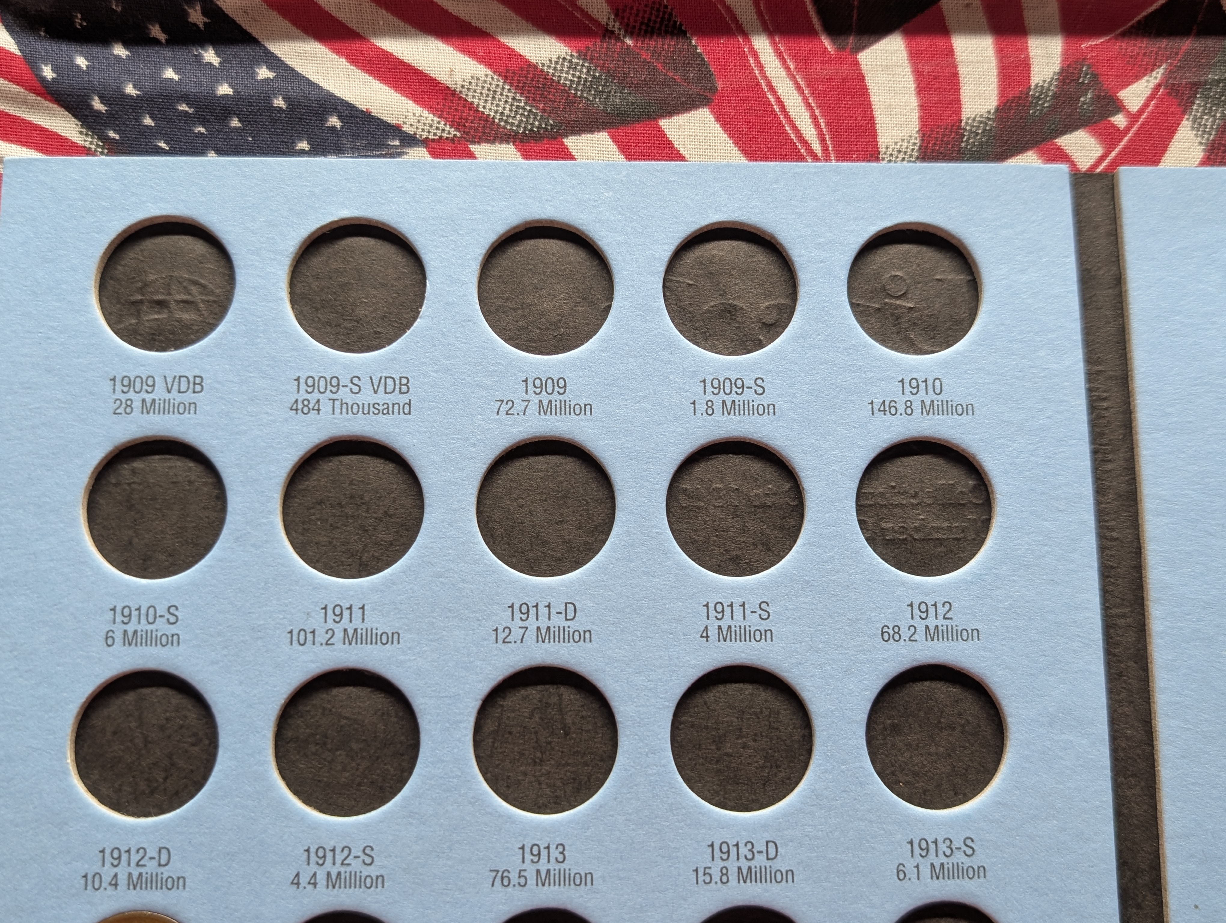 Partial Lincoln Cent Collection 1909-1940 Book, 24 Coins