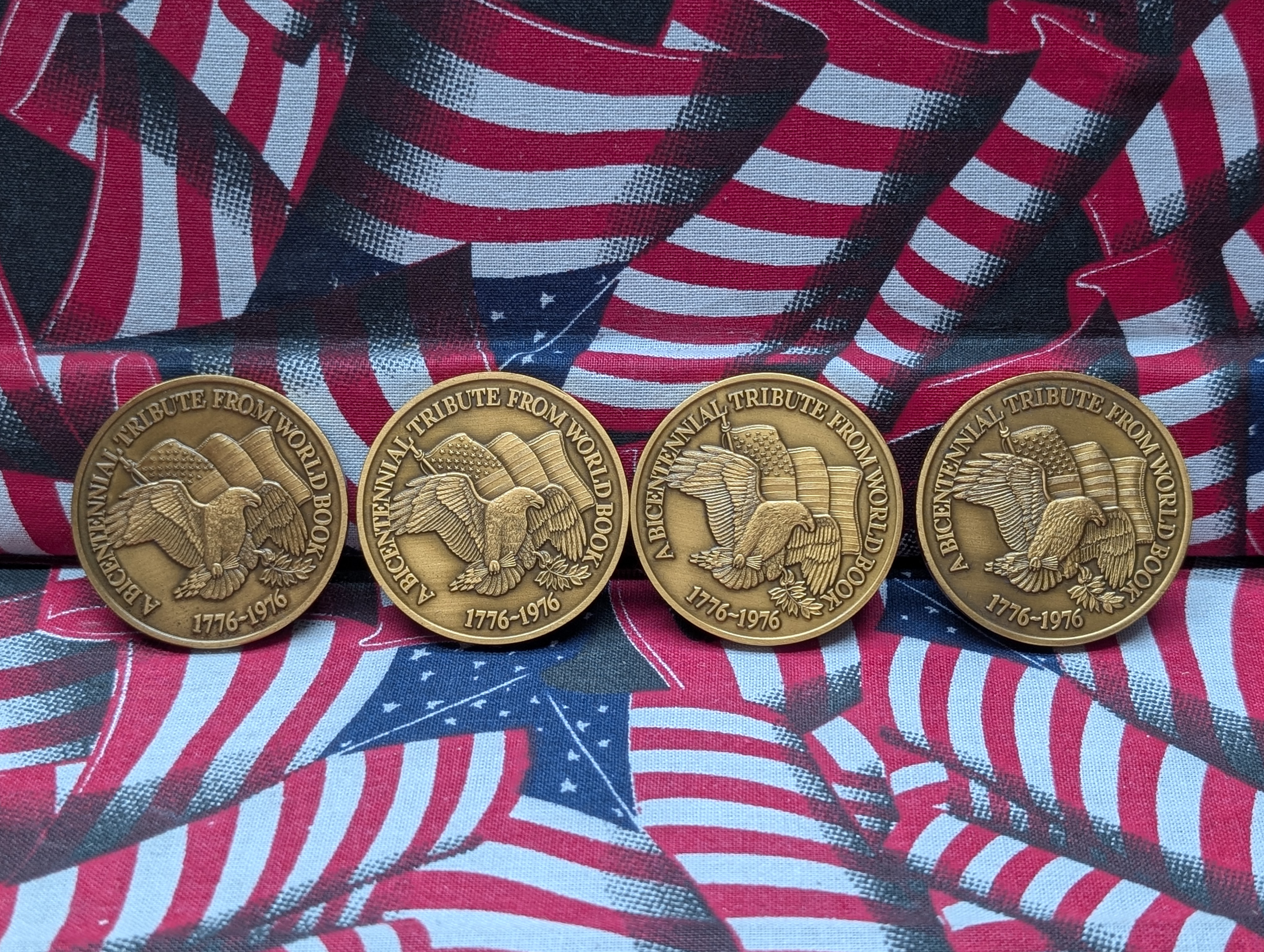 1776-1976 Crossing the Delaware Declaration of Independence Token Set