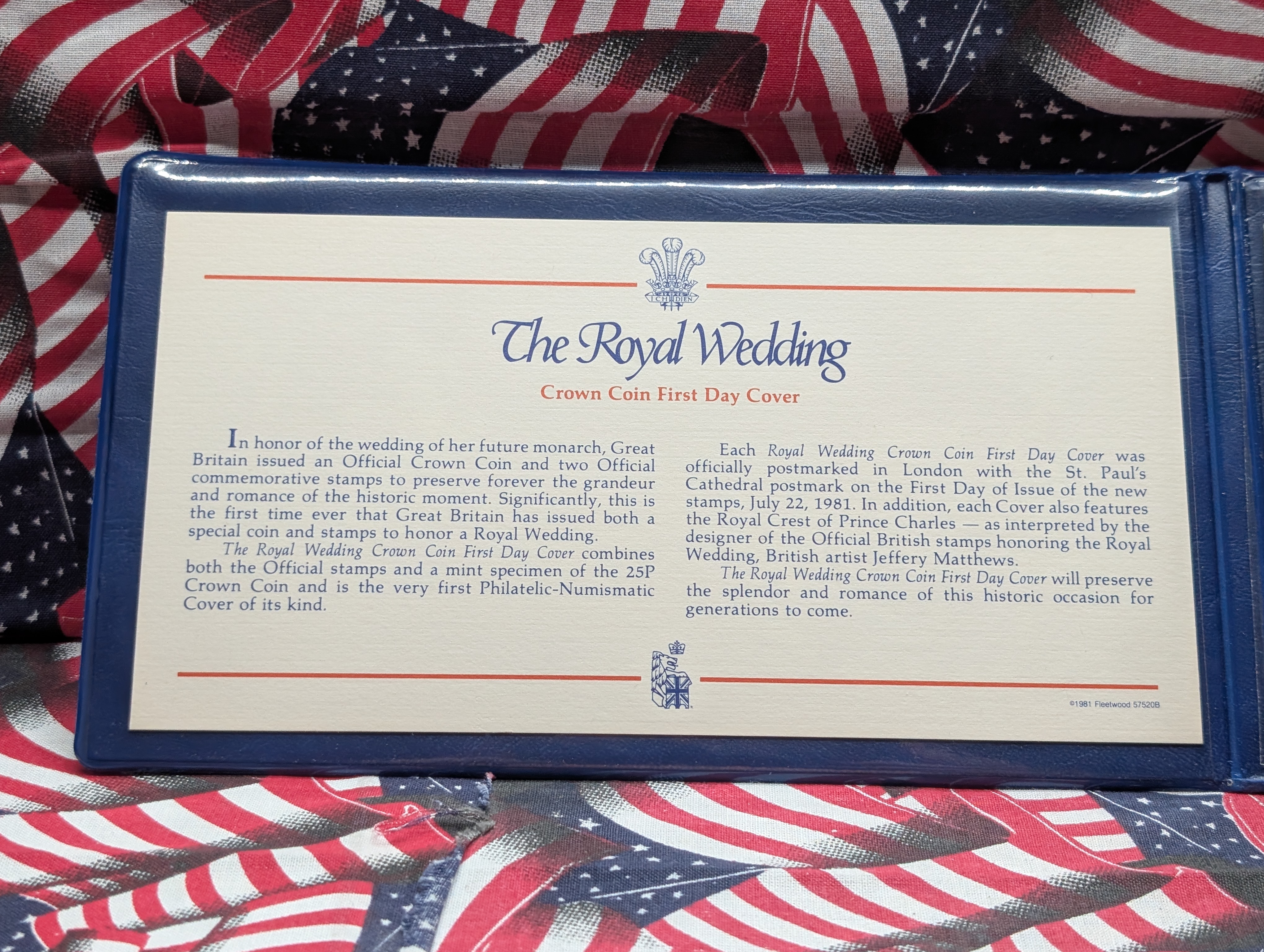 1981 The Royal Wedding Crown, with COA - First Day Cover