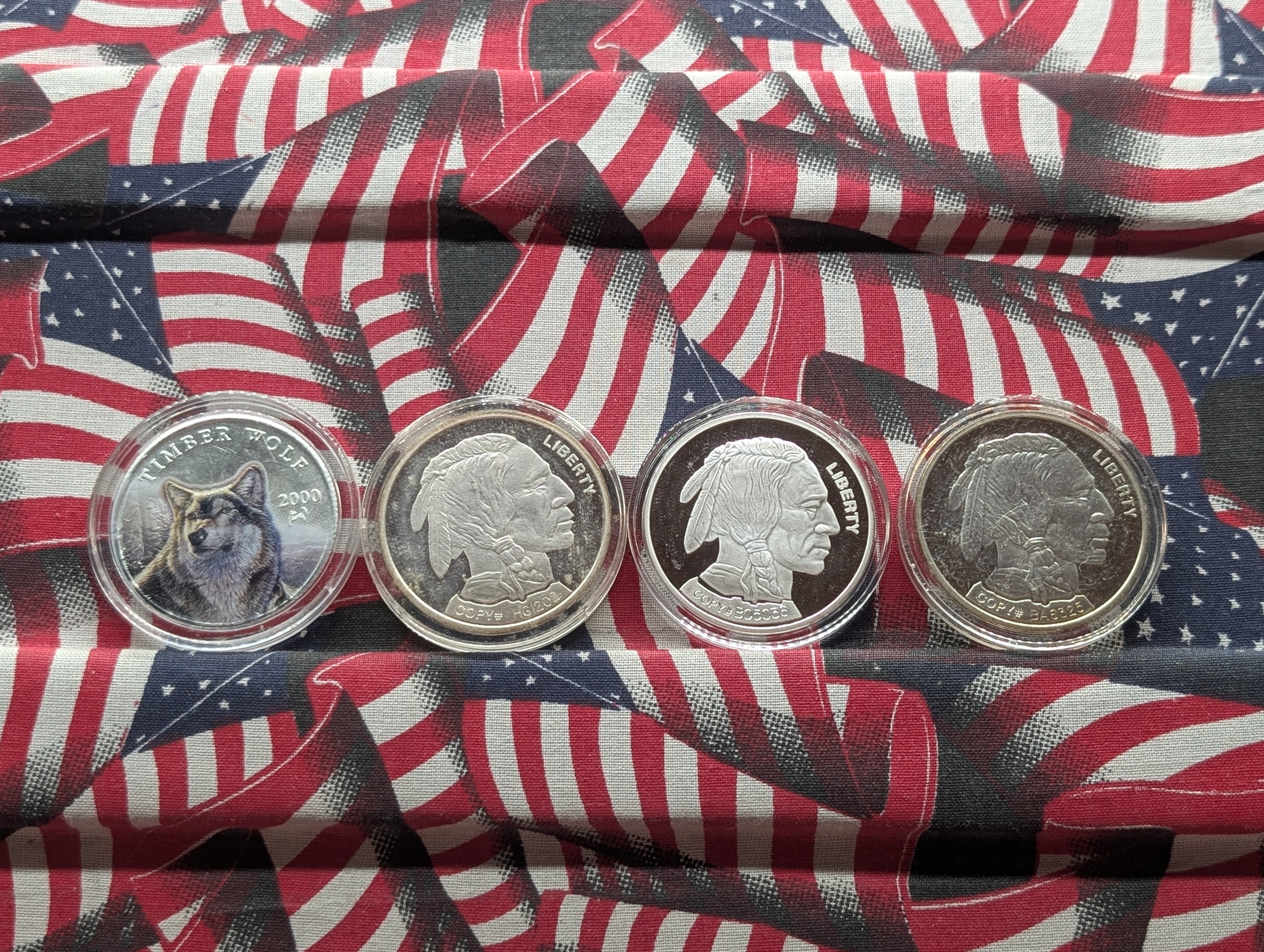 (4) Assorted Copy Non Silver Rounds