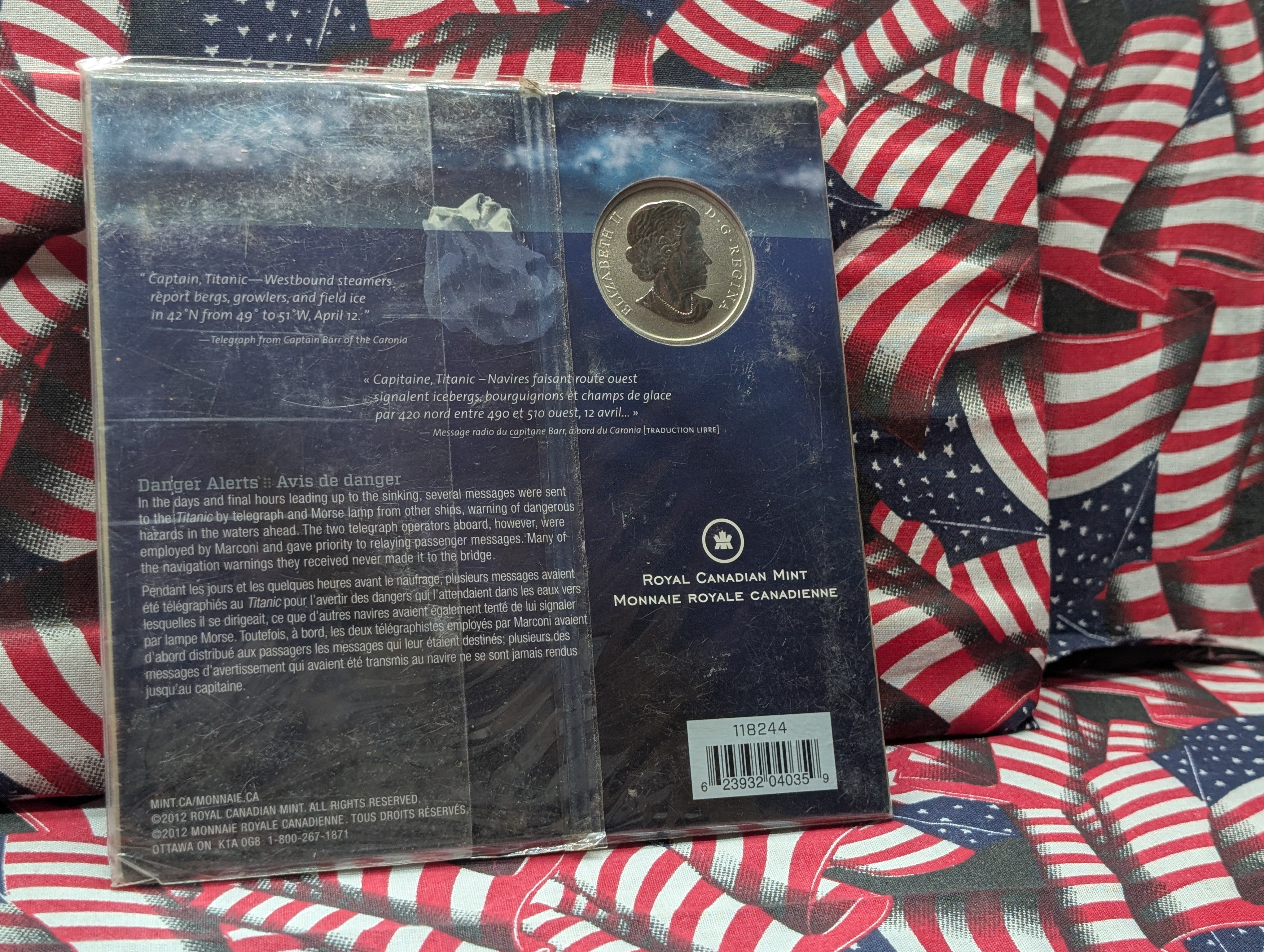 100 Years Later The Story of the Titanic 1912-2012 Coin - Includes Canada 25 Cent Coin