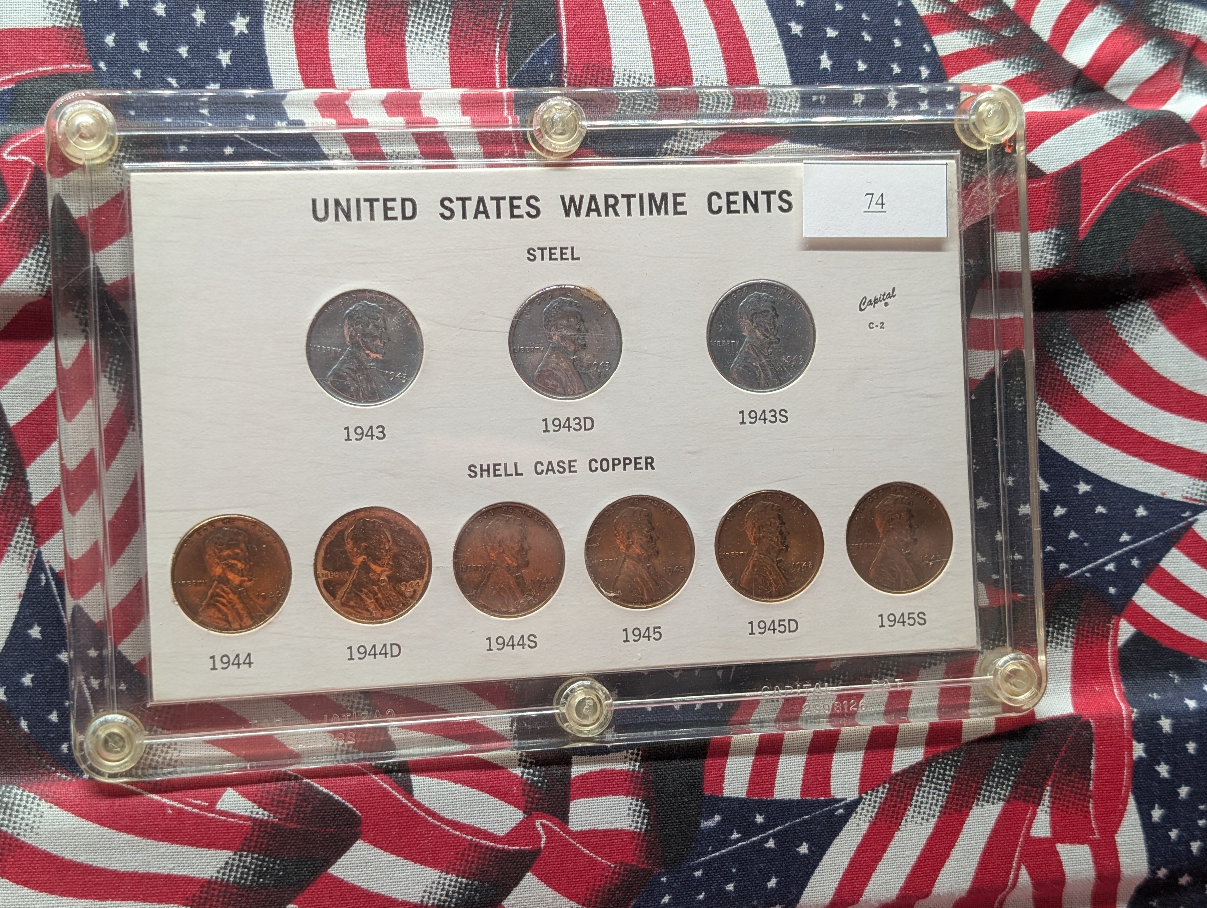 United States Wartime Lincoln Wheat Cents Set - Includes 3 Steel, 6 Copper, 1943-P,D &S, 1944-P,D &S, 1945-P,D &S Shell Brass