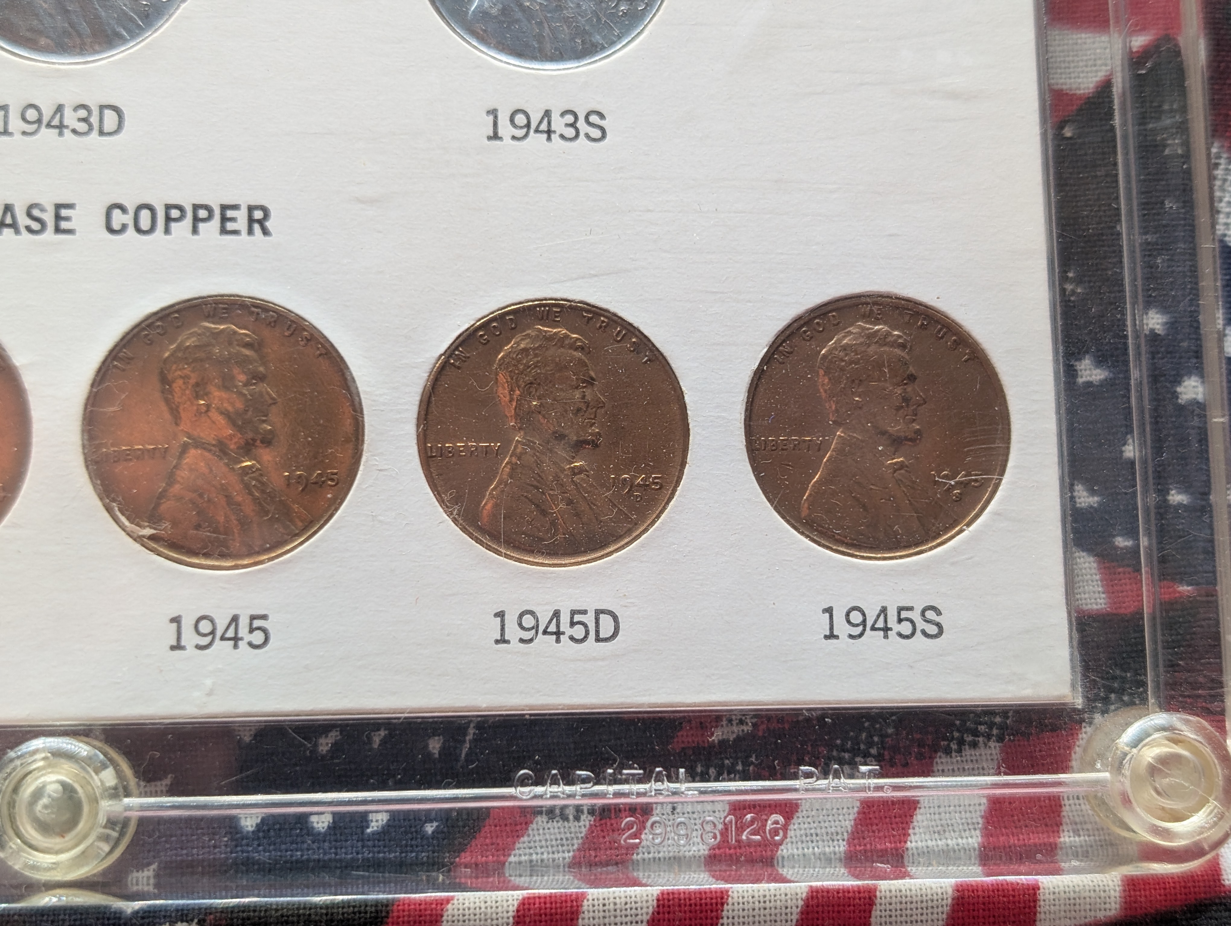United States Wartime Lincoln Wheat Cents Set - Includes 3 Steel, 6 Copper, 1943-P,D &S, 1944-P,D &S, 1945-P,D &S Shell Brass
