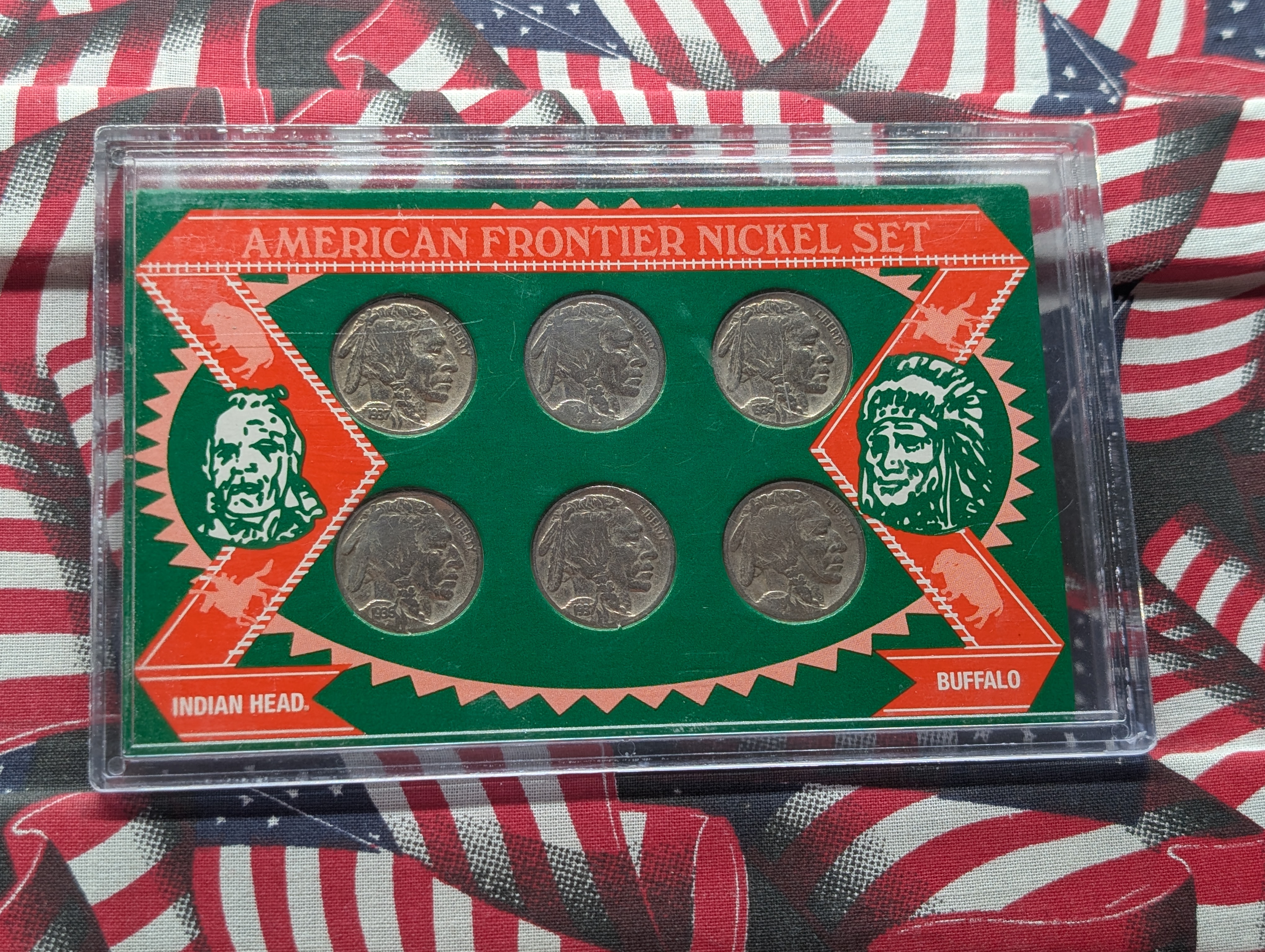 American Frontier Indian Head Buffalo Nickel 6 Coin Set