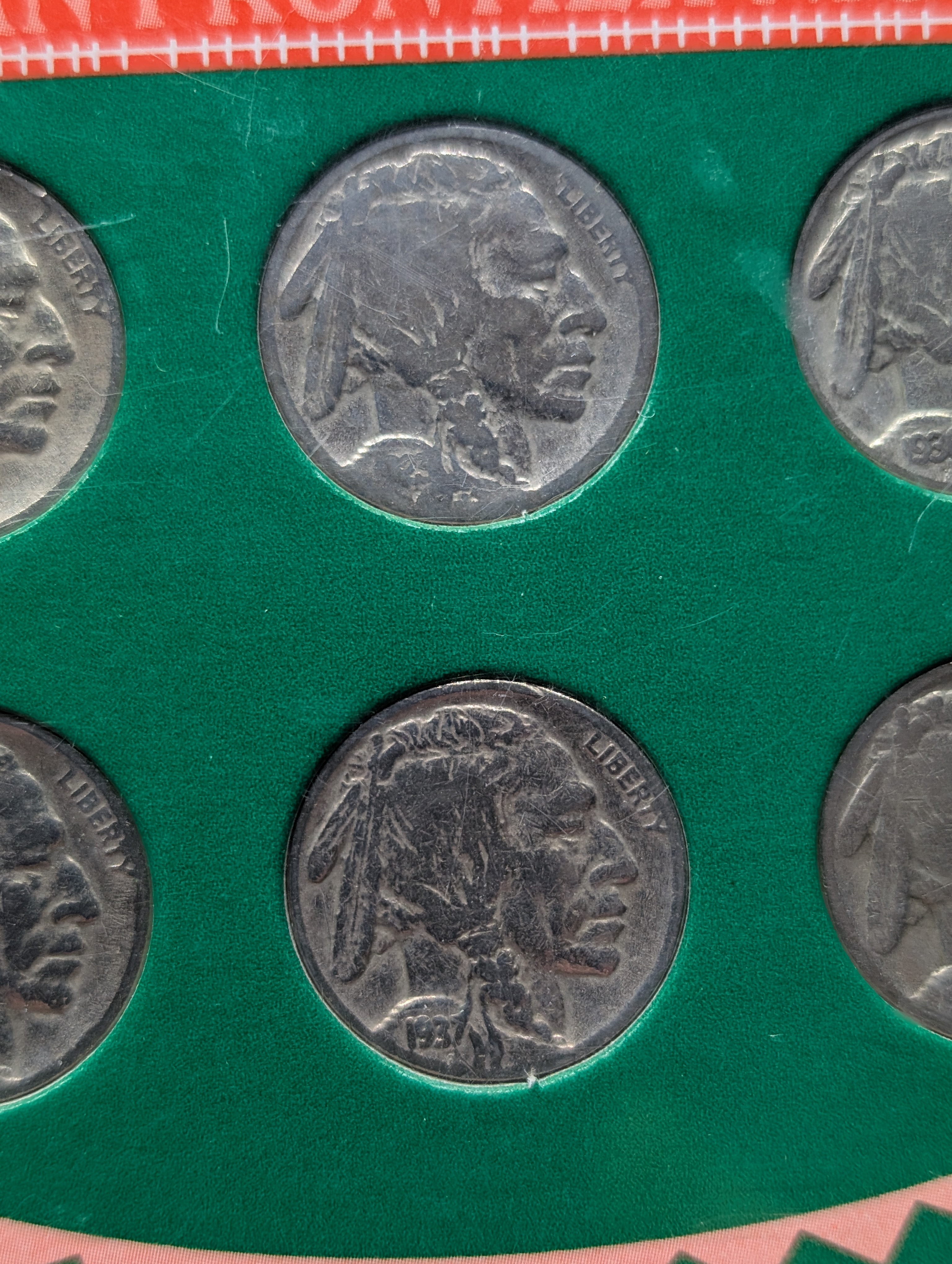 American Frontier Indian Head Buffalo Nickel 6 Coin Set