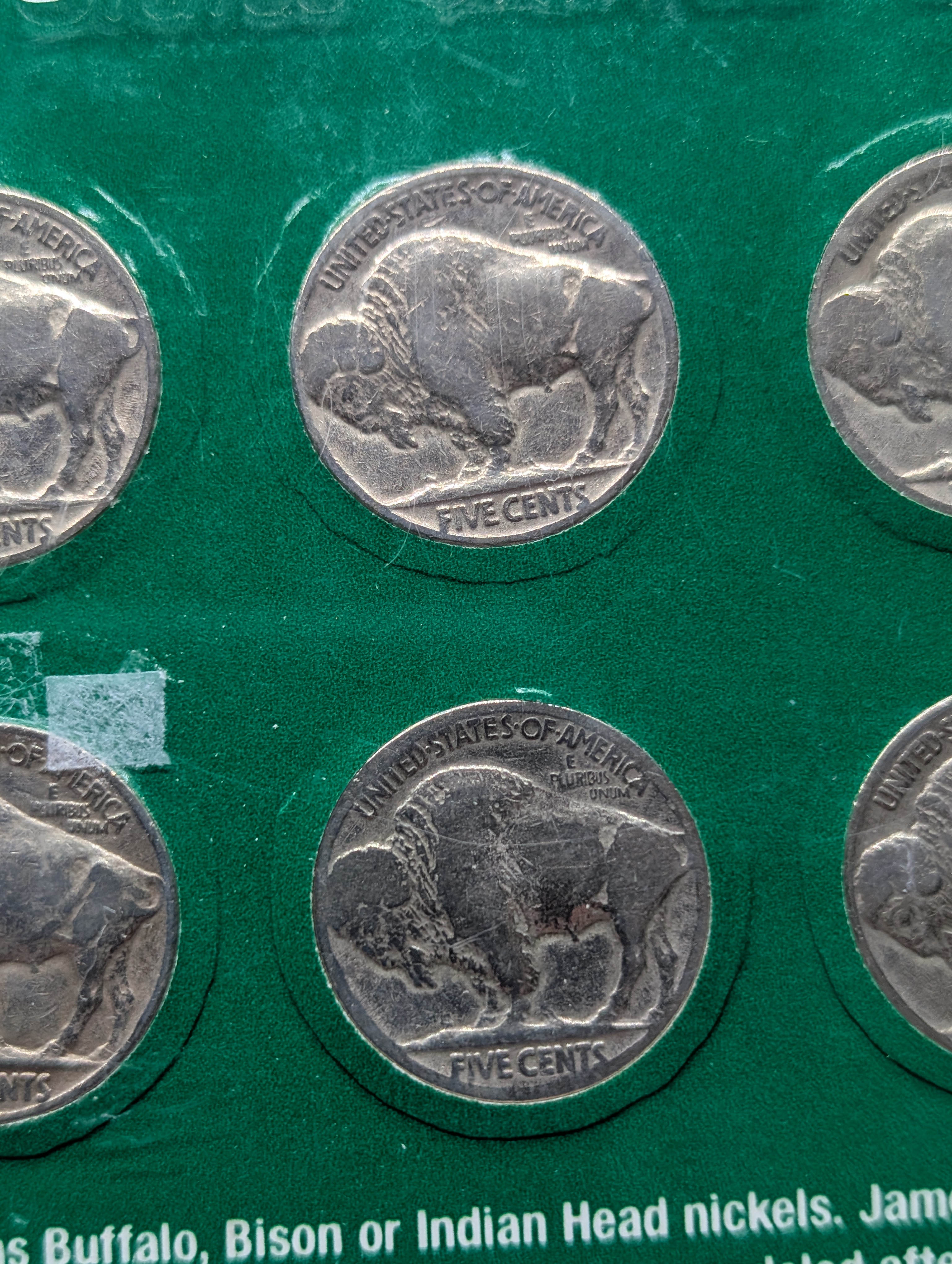 American Frontier Indian Head Buffalo Nickel 6 Coin Set