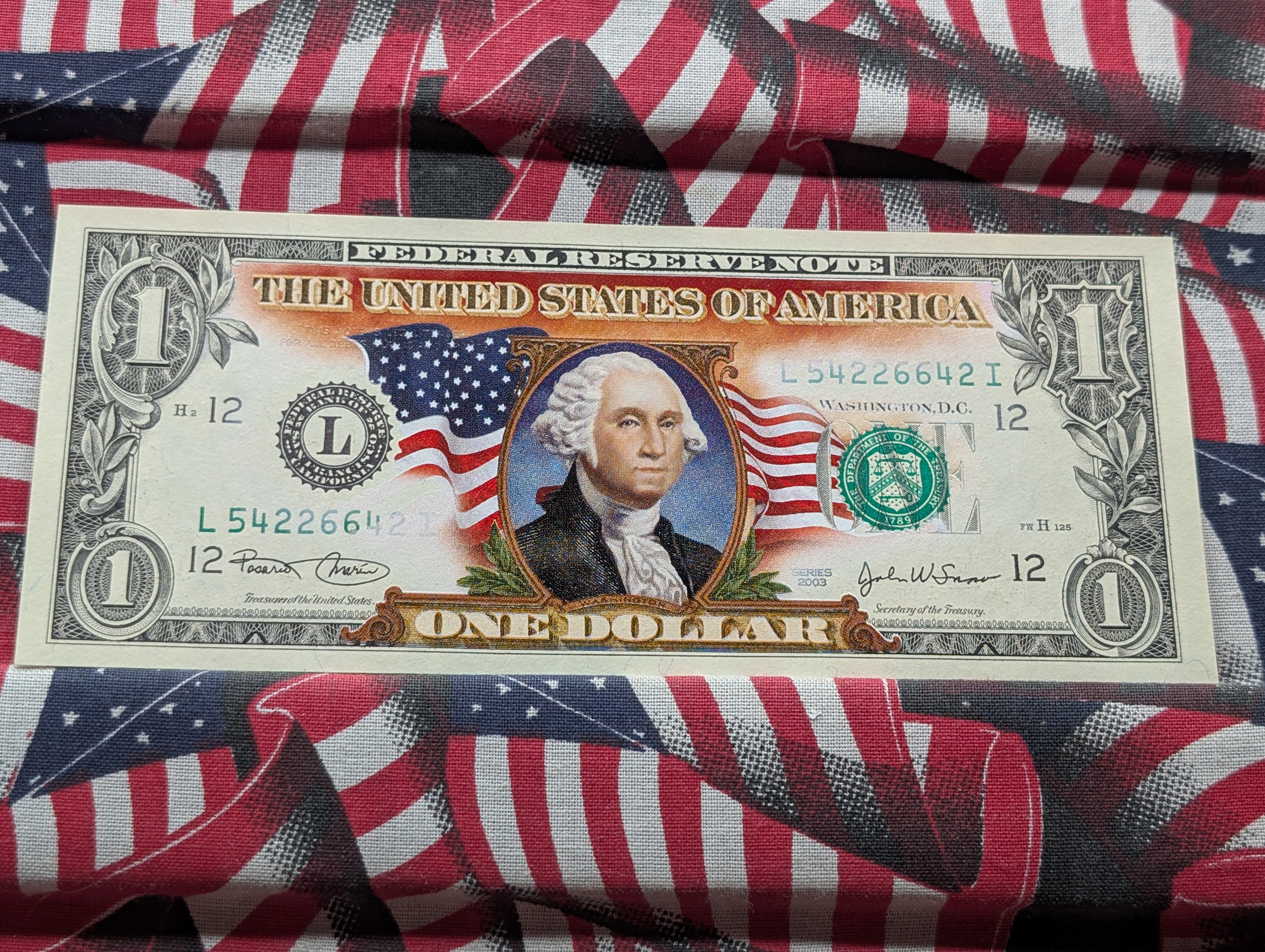 2003 Series Enhanced with Color $1 Note