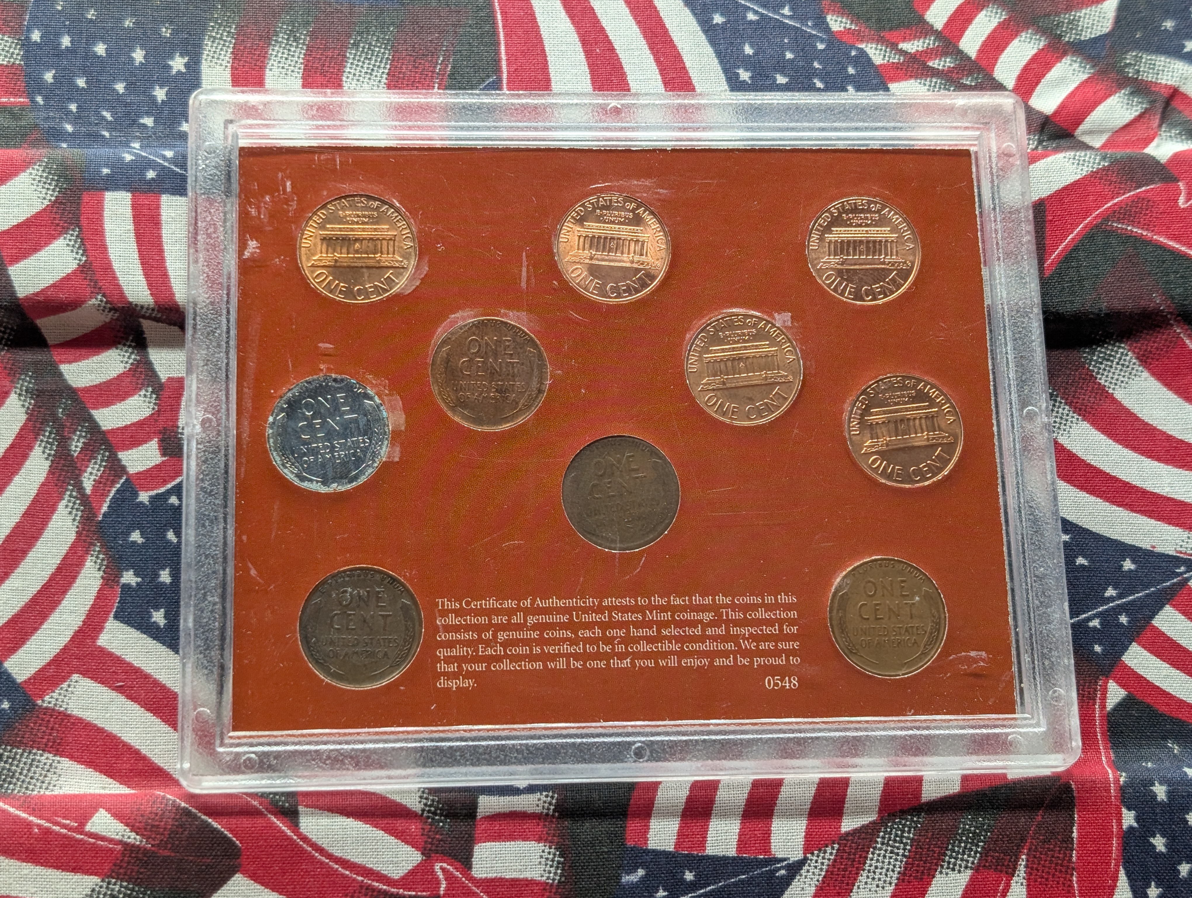 10 Decades of Lincoln Pennies Set - Cracked Case