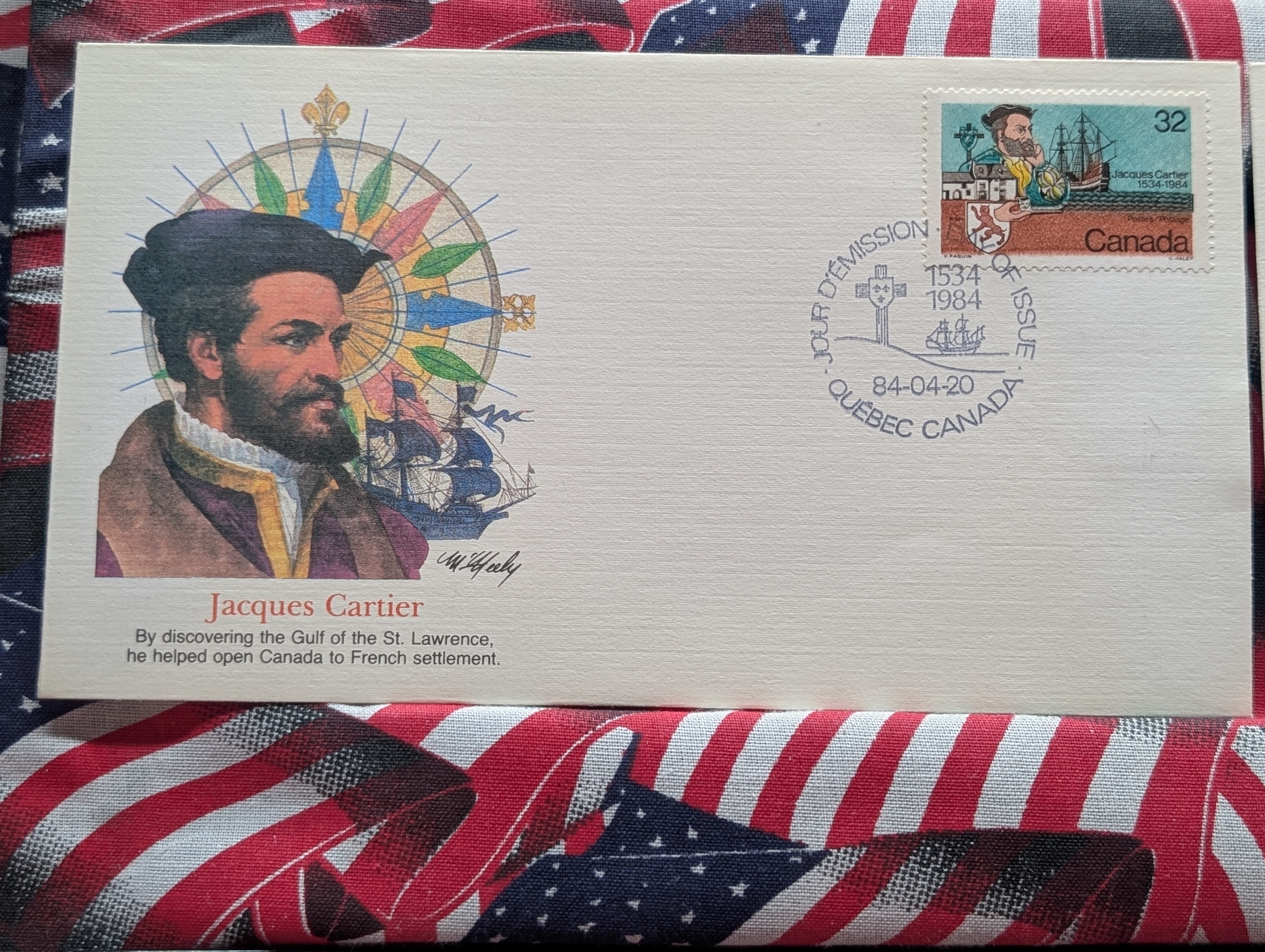 The Canada/France Jacques Cartier Medalist First Day Cover
