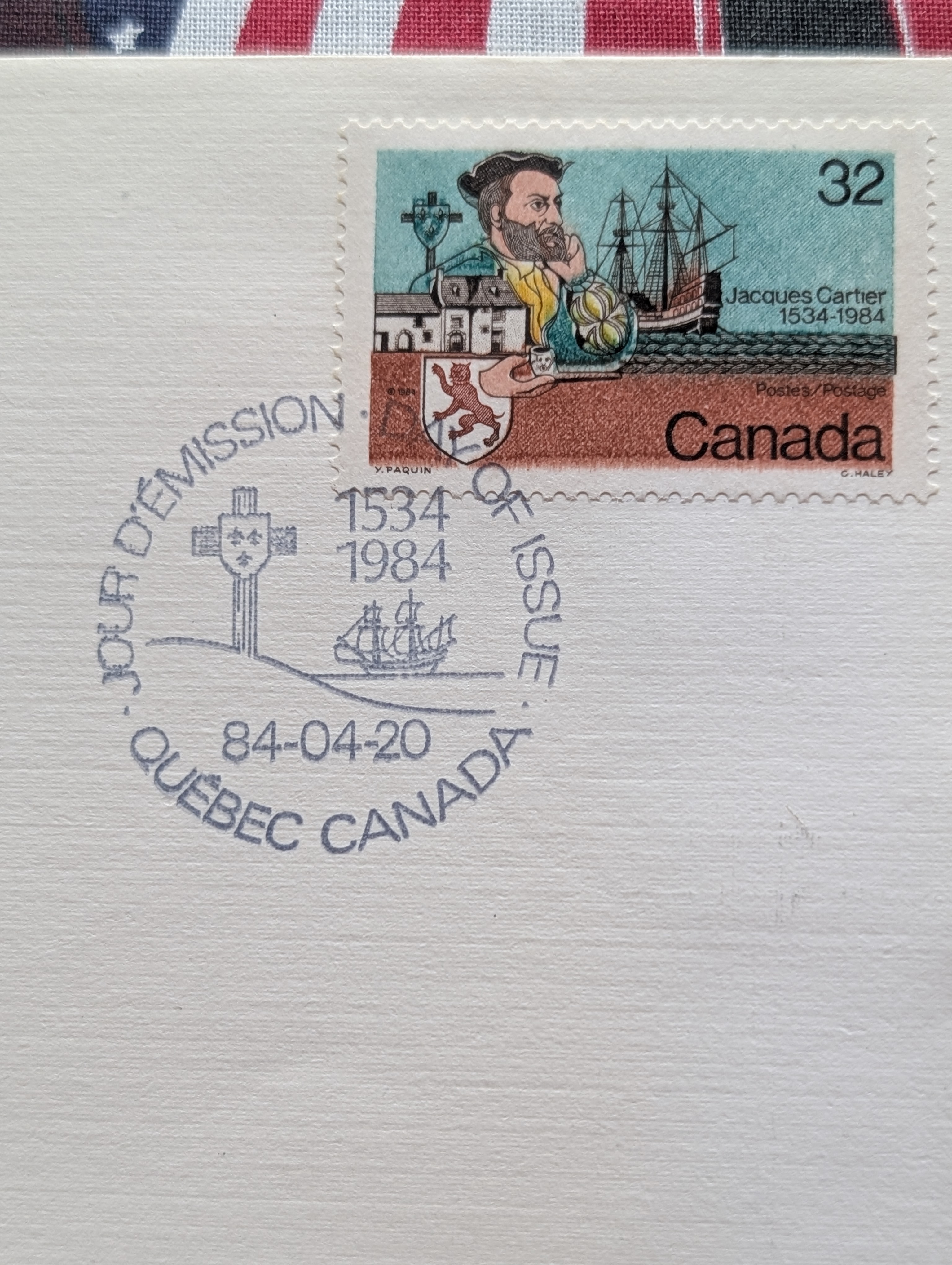 The Canada/France Jacques Cartier Medalist First Day Cover