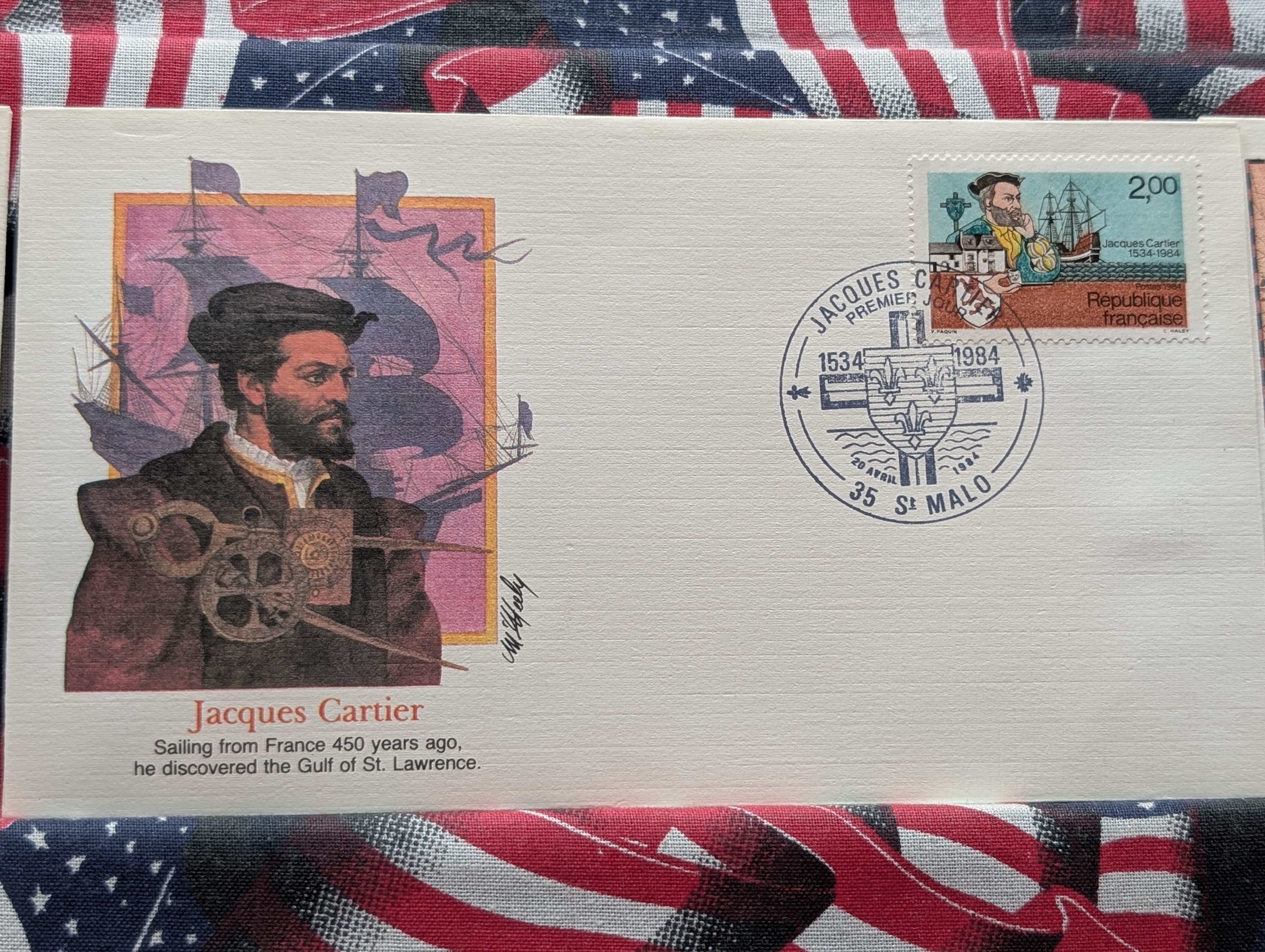 The Canada/France Jacques Cartier Medalist First Day Cover