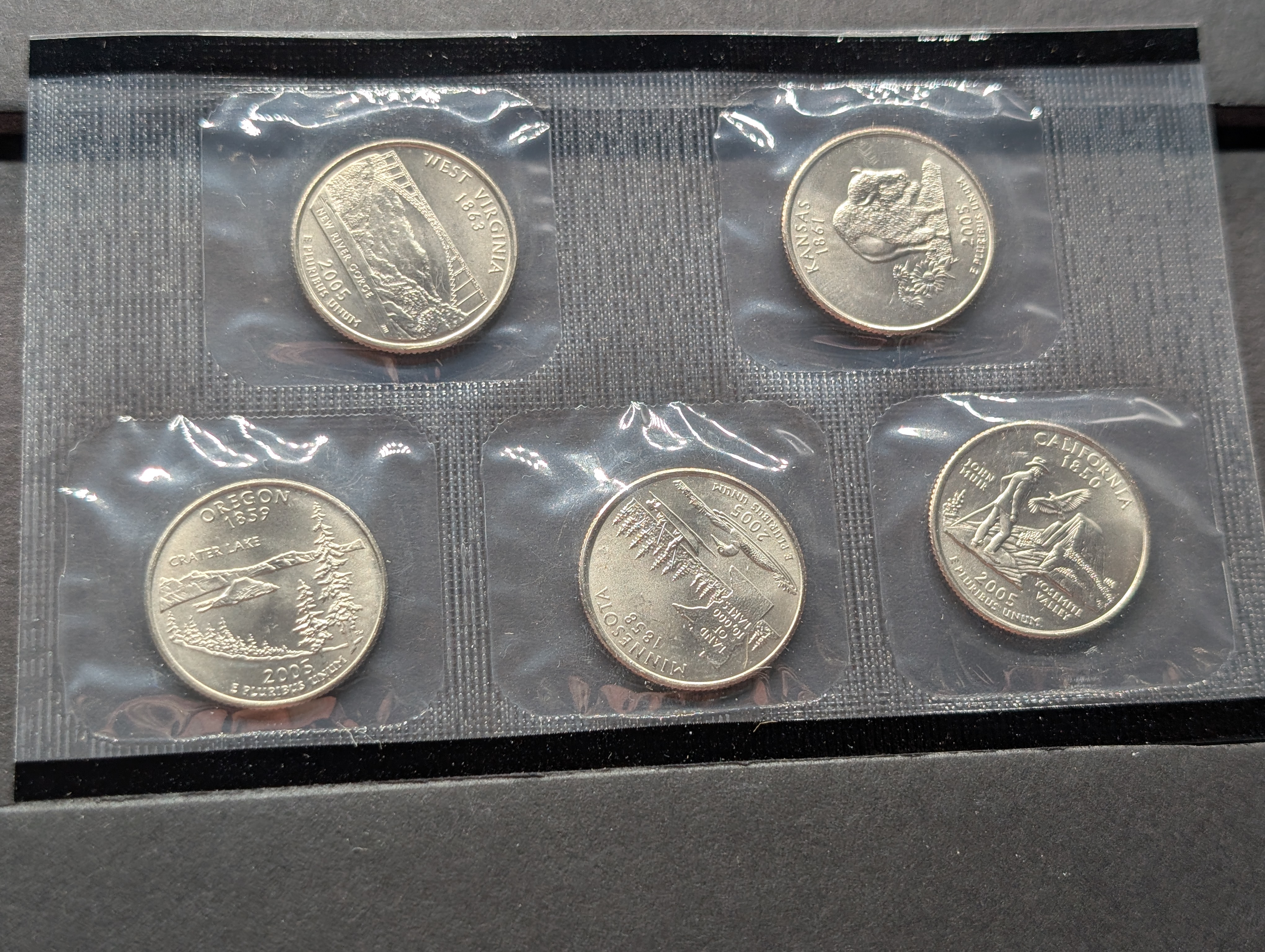 1971-S United States Mint Proof Set W/ No Box & 2005-P&D Uncirculated United States Coin Set, with State Quarters