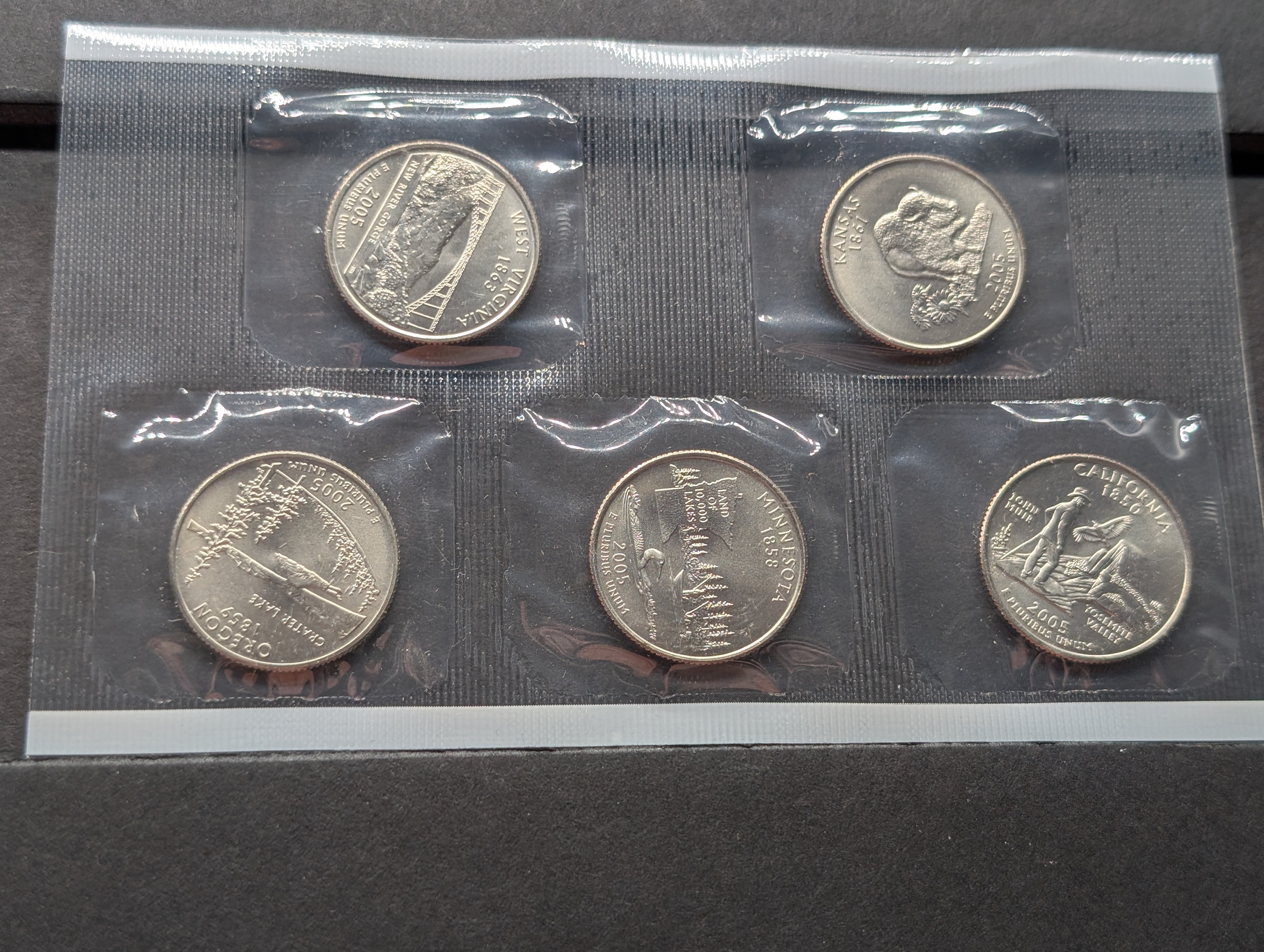 1971-S United States Mint Proof Set W/ No Box & 2005-P&D Uncirculated United States Coin Set, with State Quarters