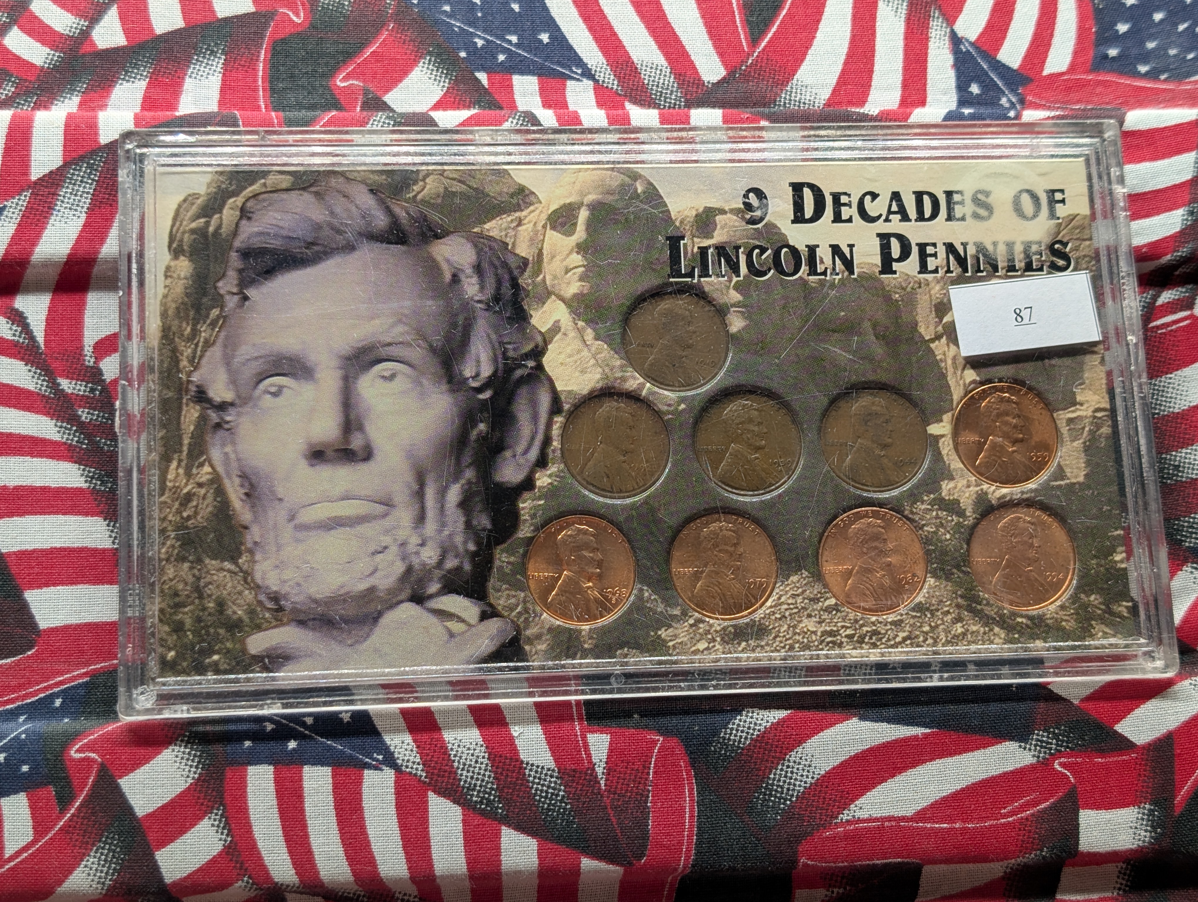 9 Decades of Lincoln Pennies Set