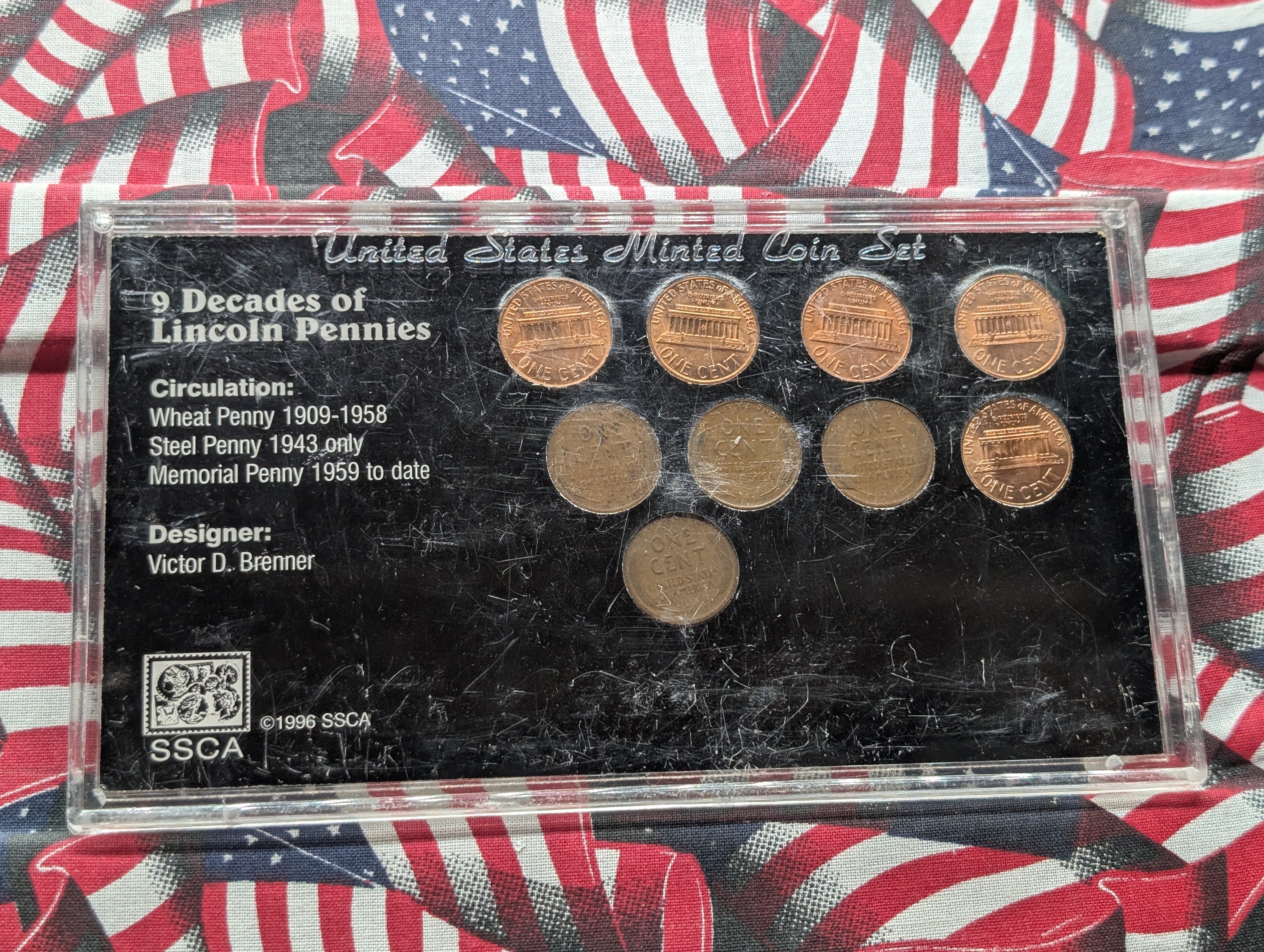 9 Decades of Lincoln Pennies Set