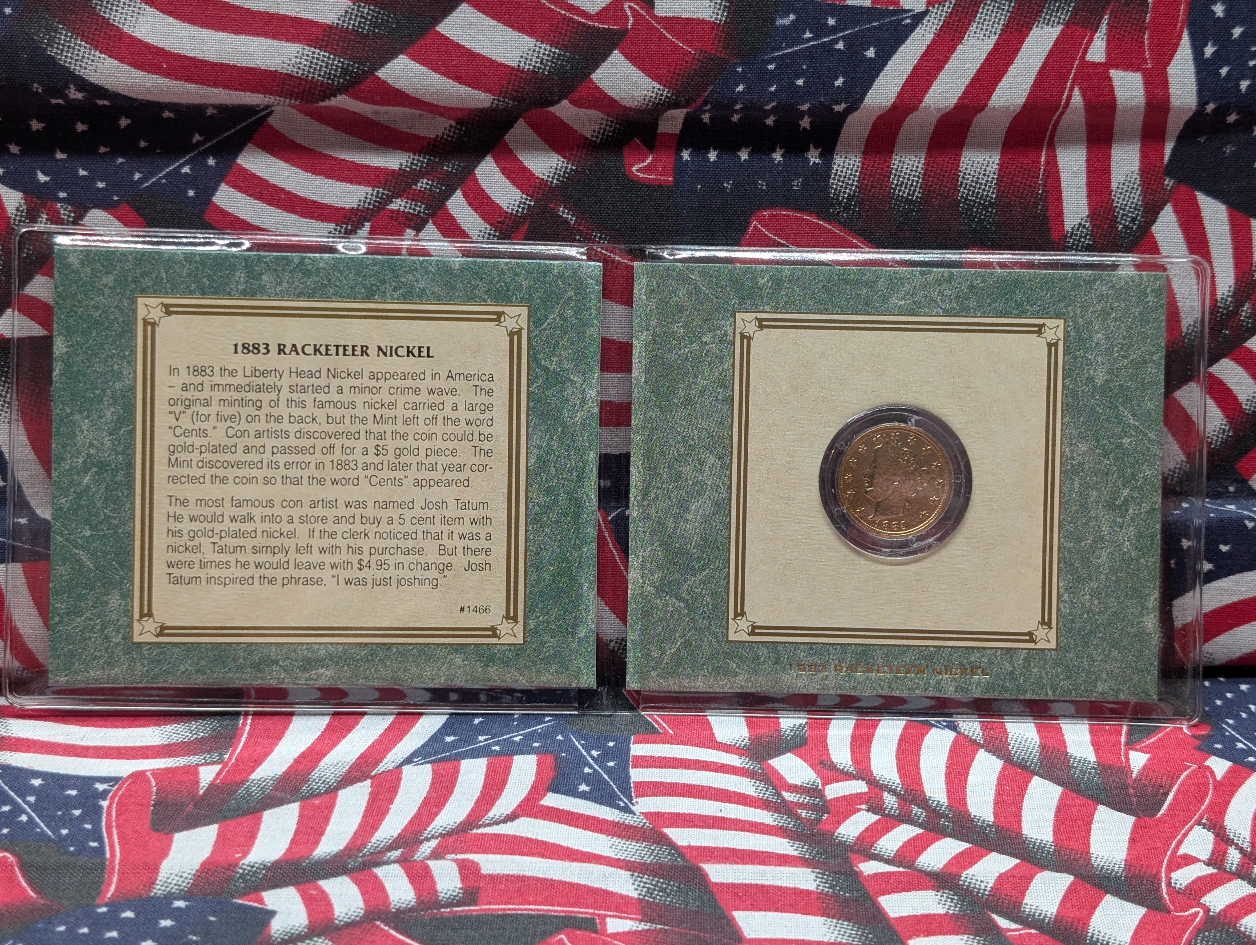 1883 Racketeer Liberty Head V Nickel & Bronze 1776-1976 Round