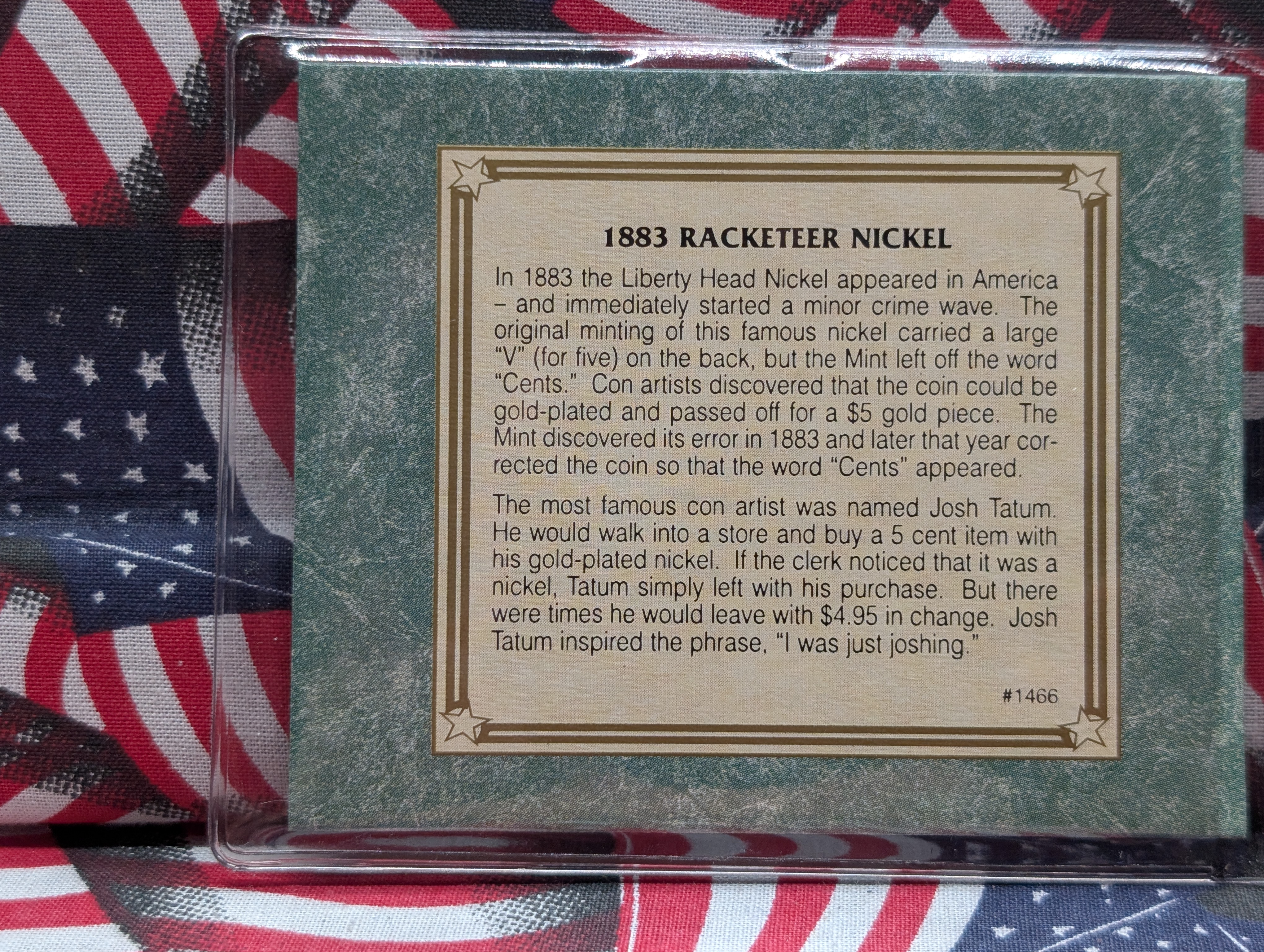 1883 Racketeer Liberty Head V Nickel & Bronze 1776-1976 Round