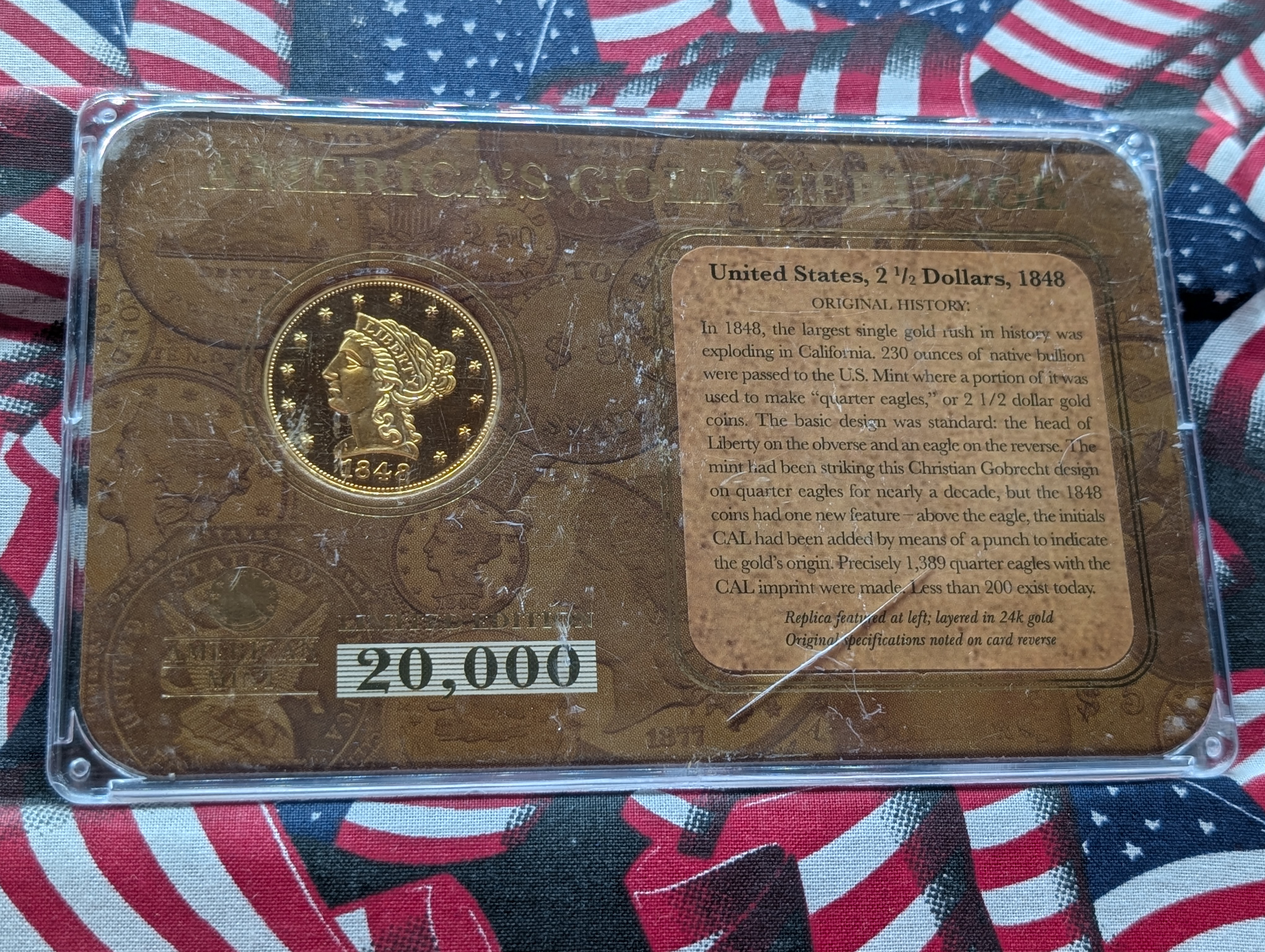 America's Gold Heritage Copy Gold Layered Copper Coin