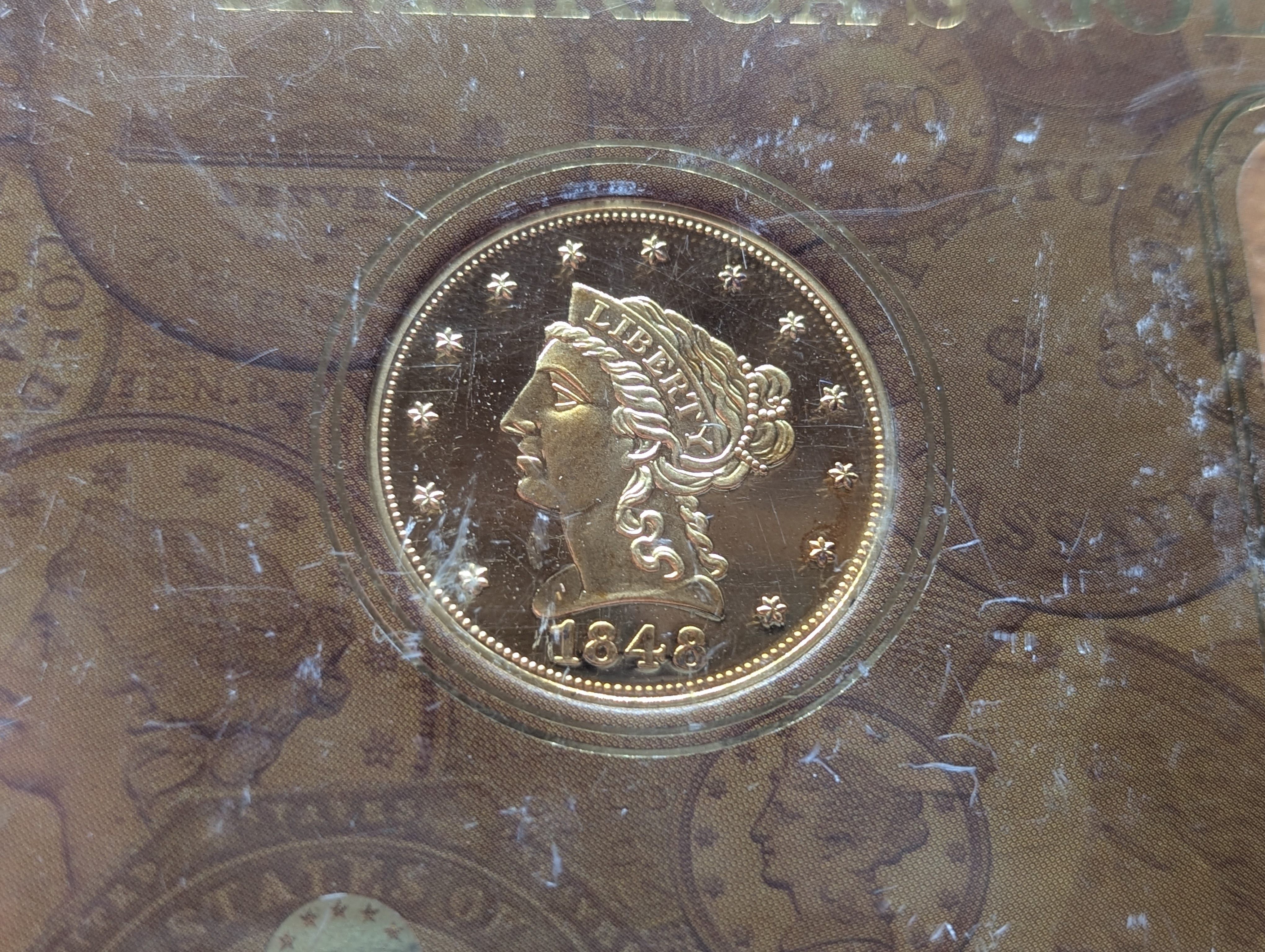 America's Gold Heritage Copy Gold Layered Copper Coin