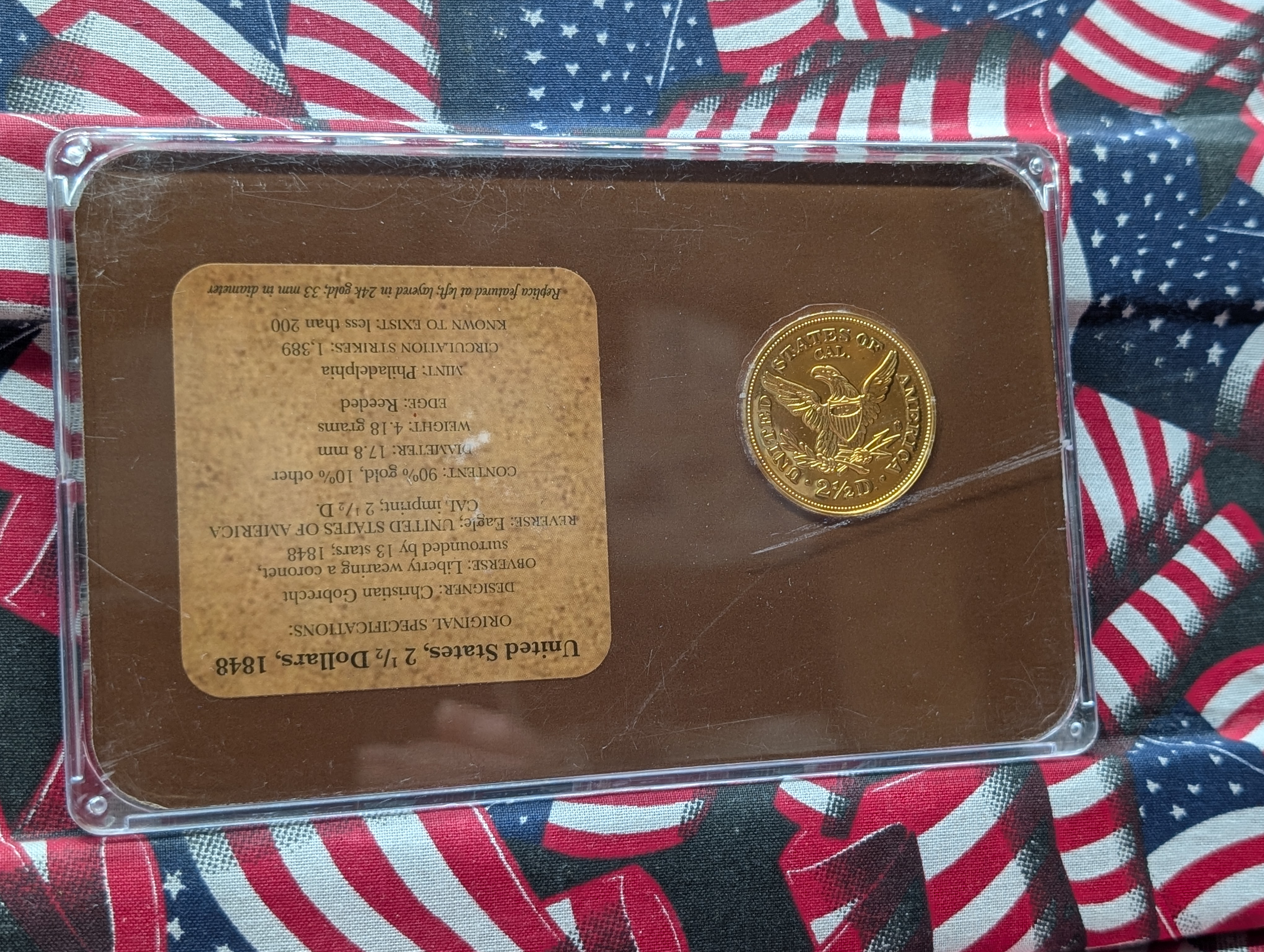 America's Gold Heritage Copy Gold Layered Copper Coin