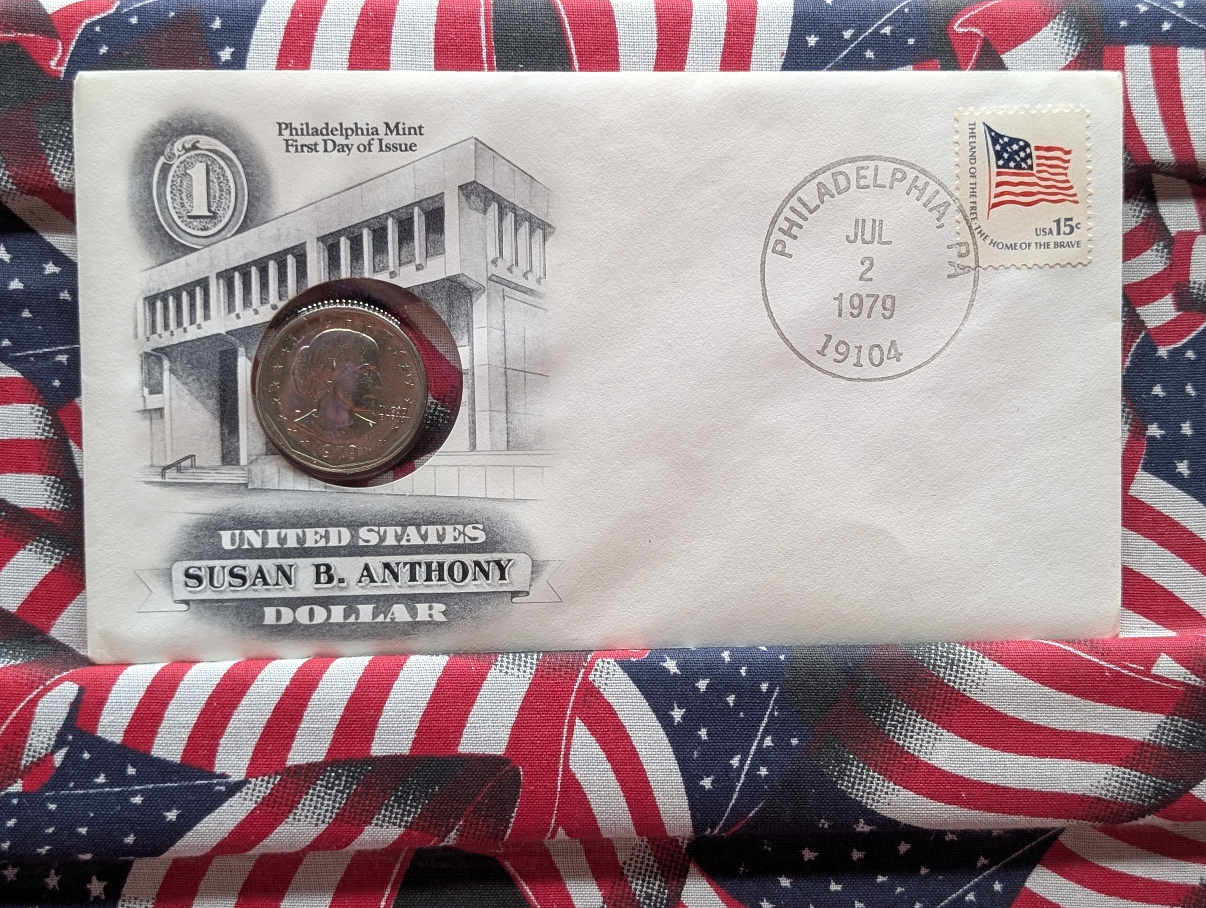 The United States of America 1979-P&S Susan B. Anthony Dollar 2 Coin Set, First Day of Issue with COA
