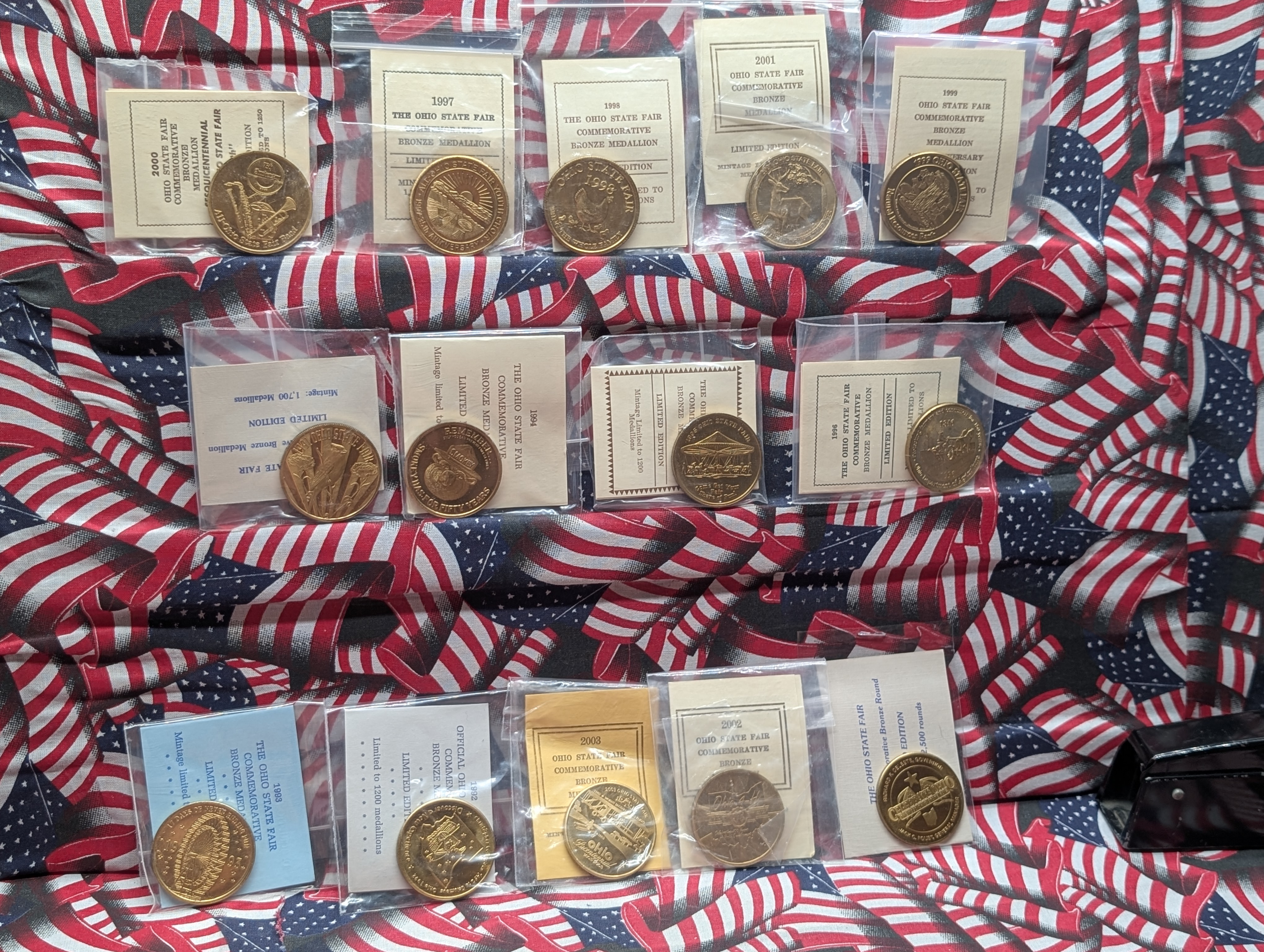 (14) Assorted Commemorative Bronze Medallions
