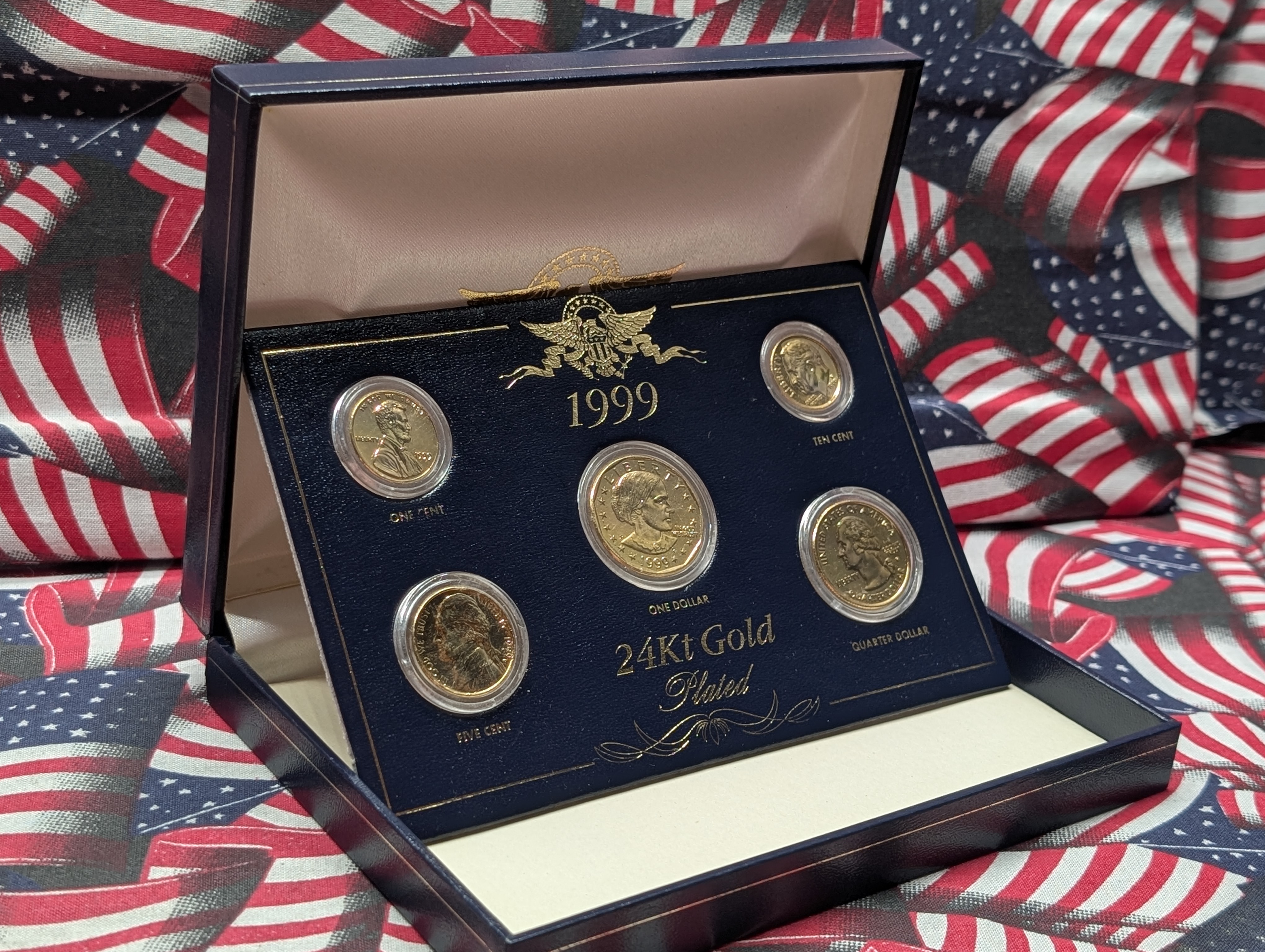24kt Gold Plated 1999 5 Coin Set