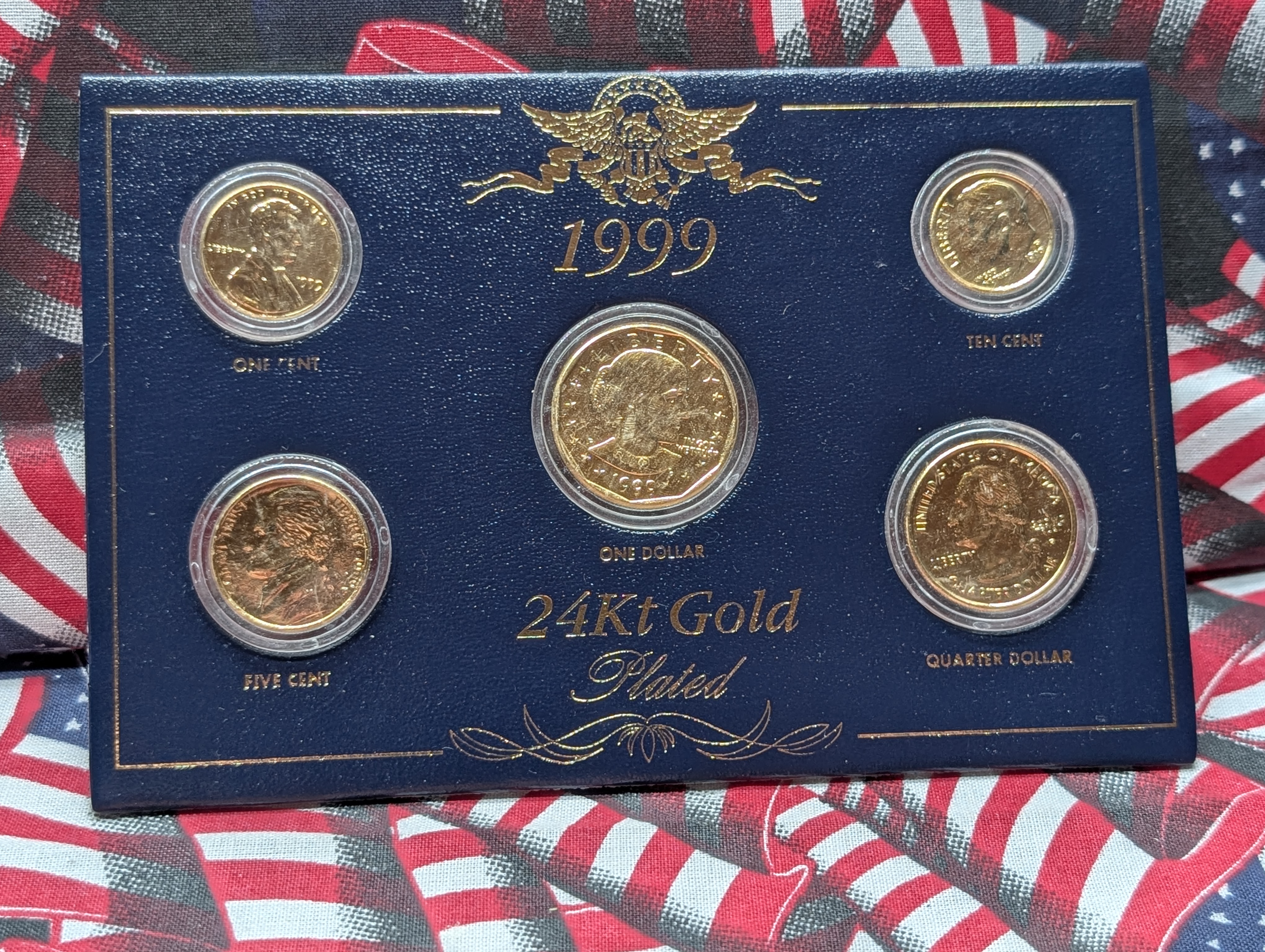 24kt Gold Plated 1999 5 Coin Set