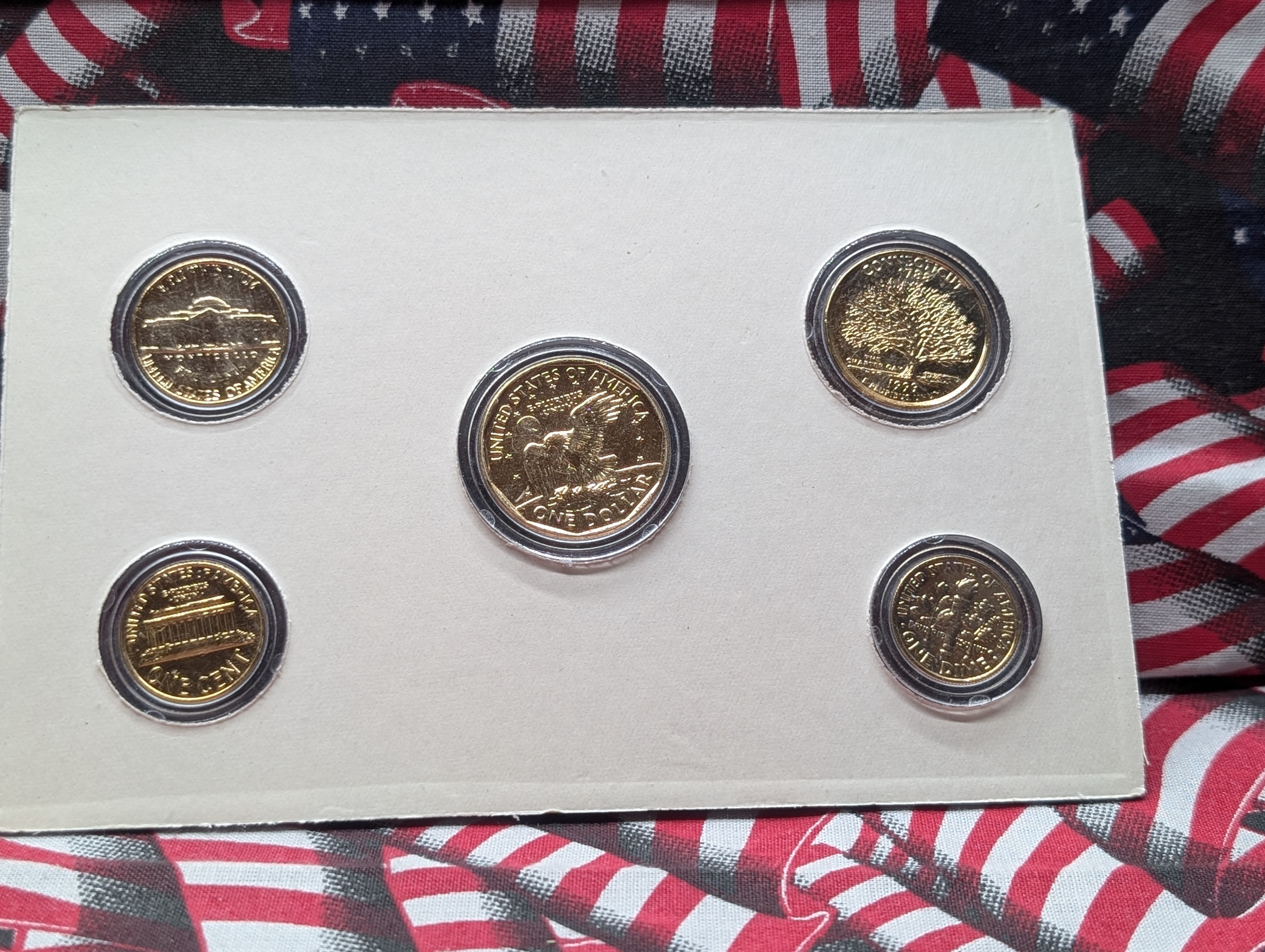 24kt Gold Plated 1999 5 Coin Set