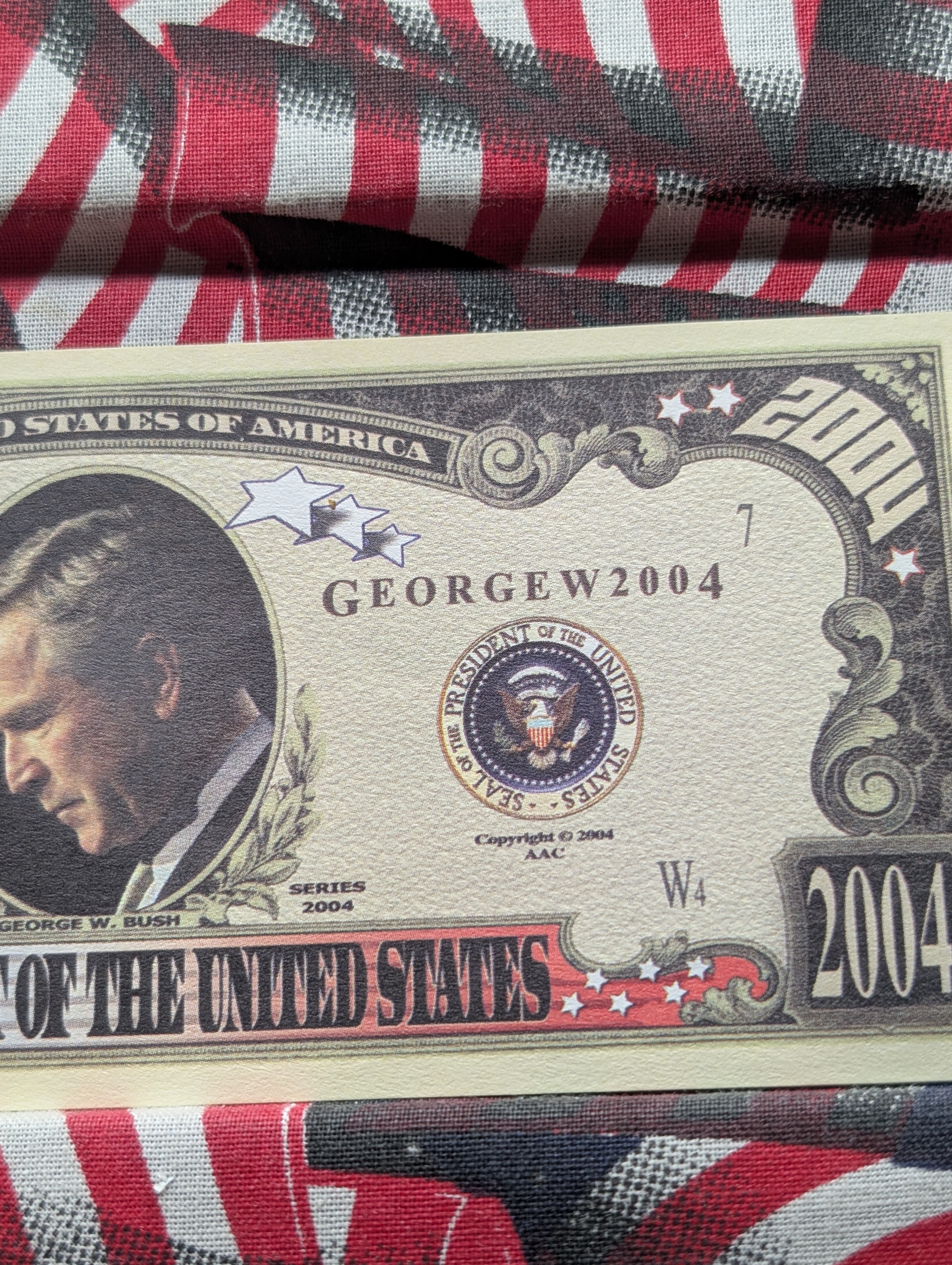 2004 George W. Bush The President of the United States Novelty Note