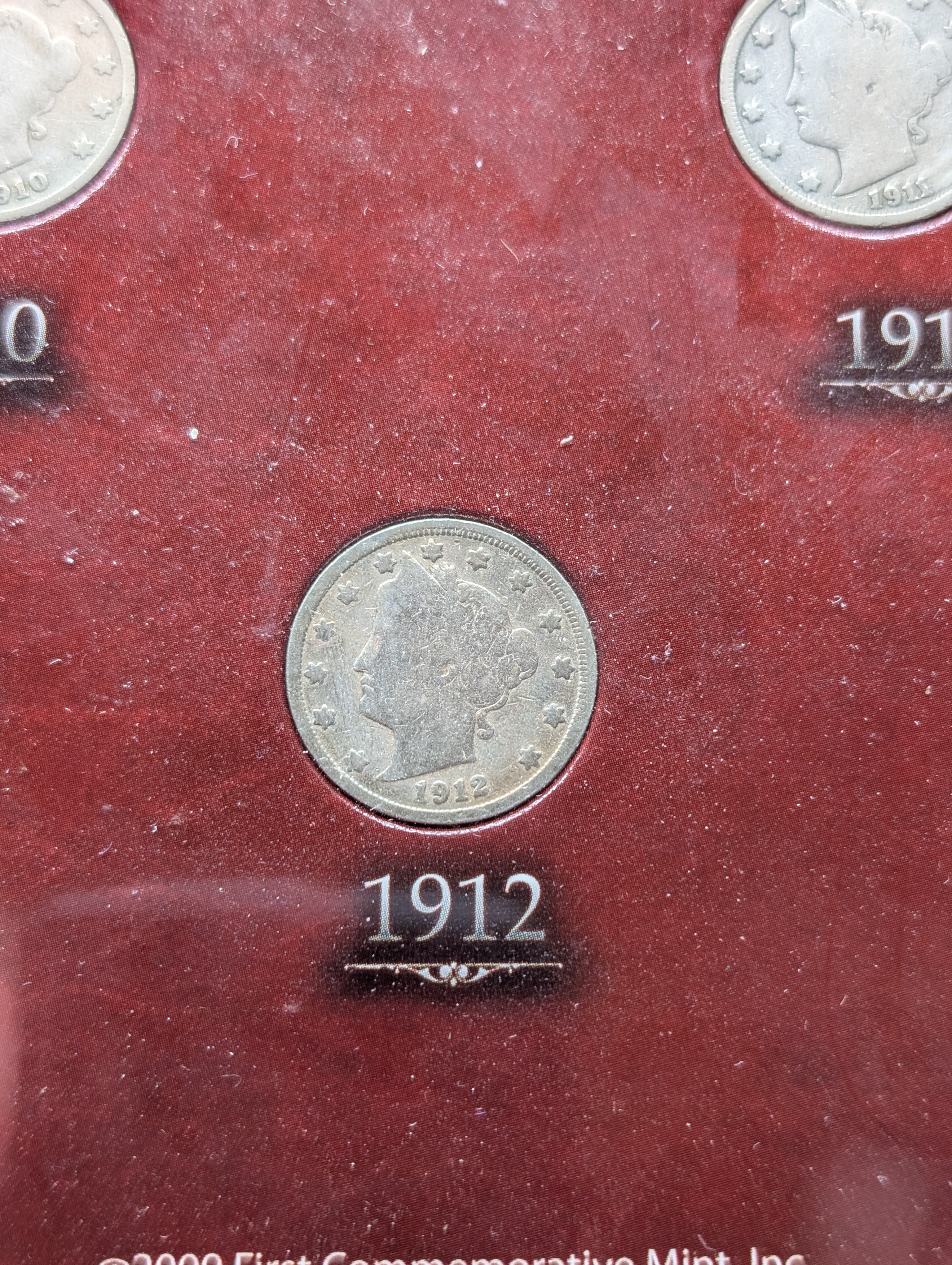 First Commemorative Proof Mint, Last 3 Years of V Nickels 1910-1912 Set