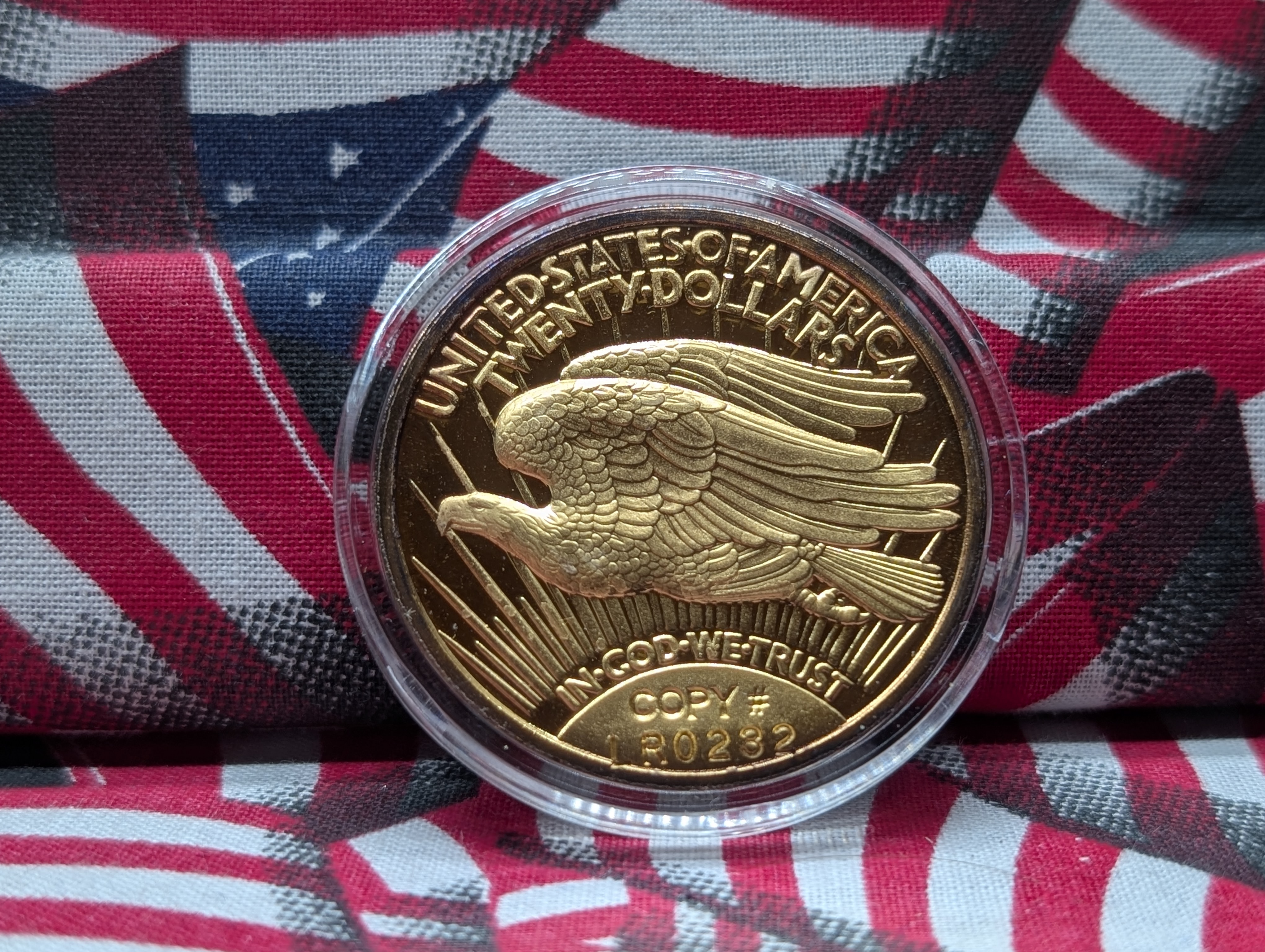 Copy-1933 Gold Layered Copper American Eagle Tribute Medal