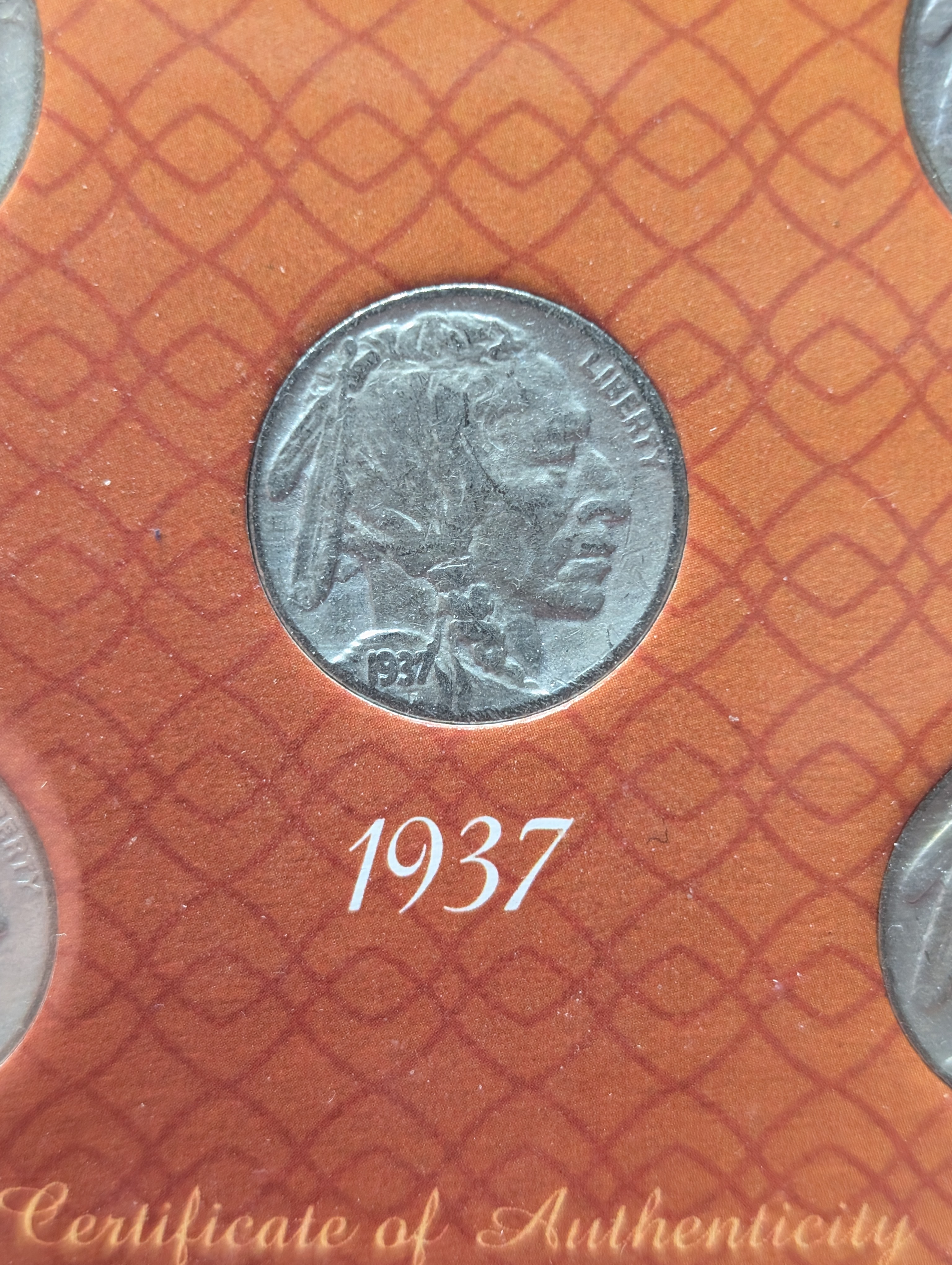 5 Years of Indian Head Buffalo Nickels Set - 1934-1938
