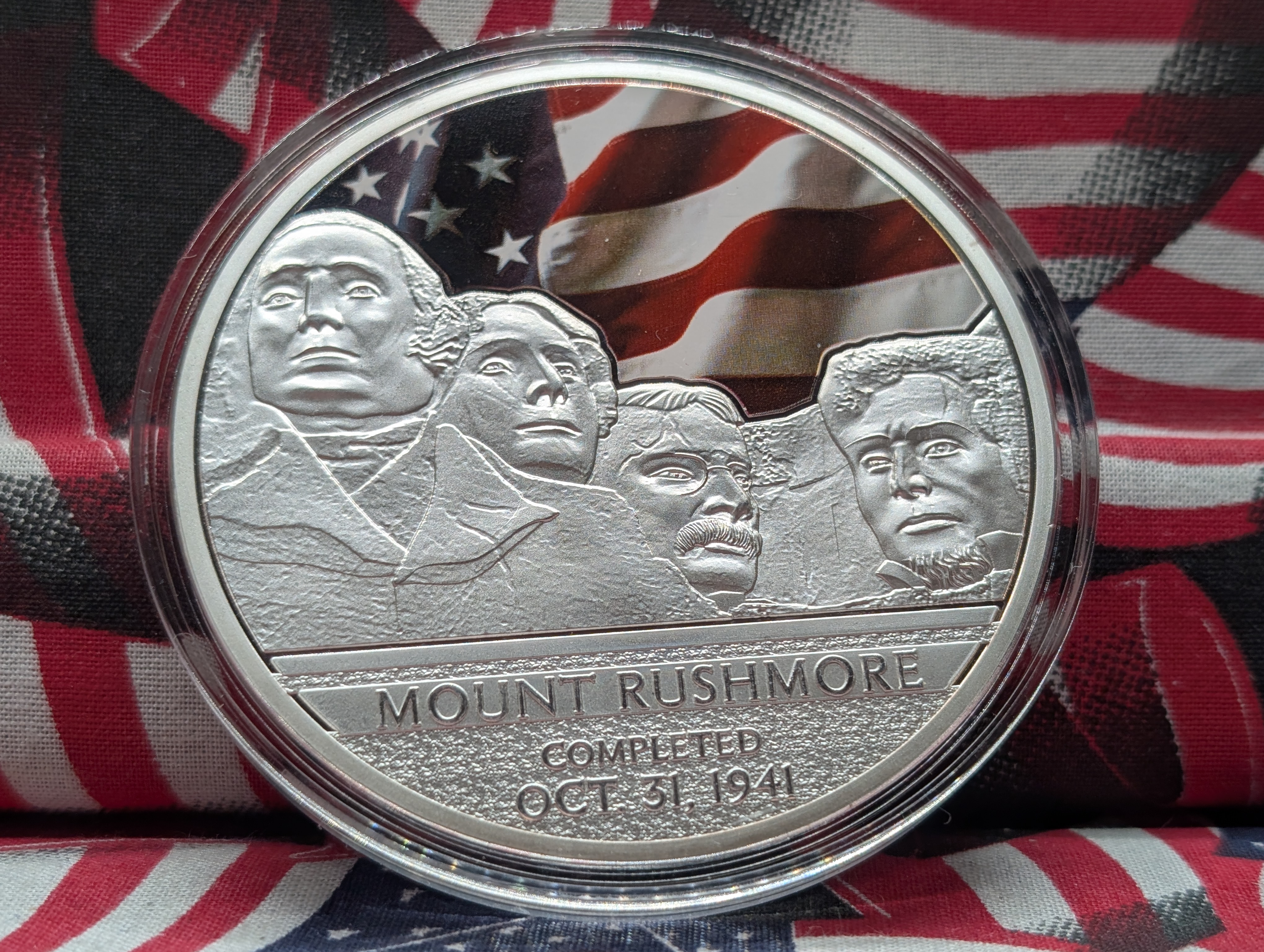 The Faces of Mount Rushmore Medallion Completed Oct. 31, 1941 Proof - Includes Certificate of Authenticity *A 00309*