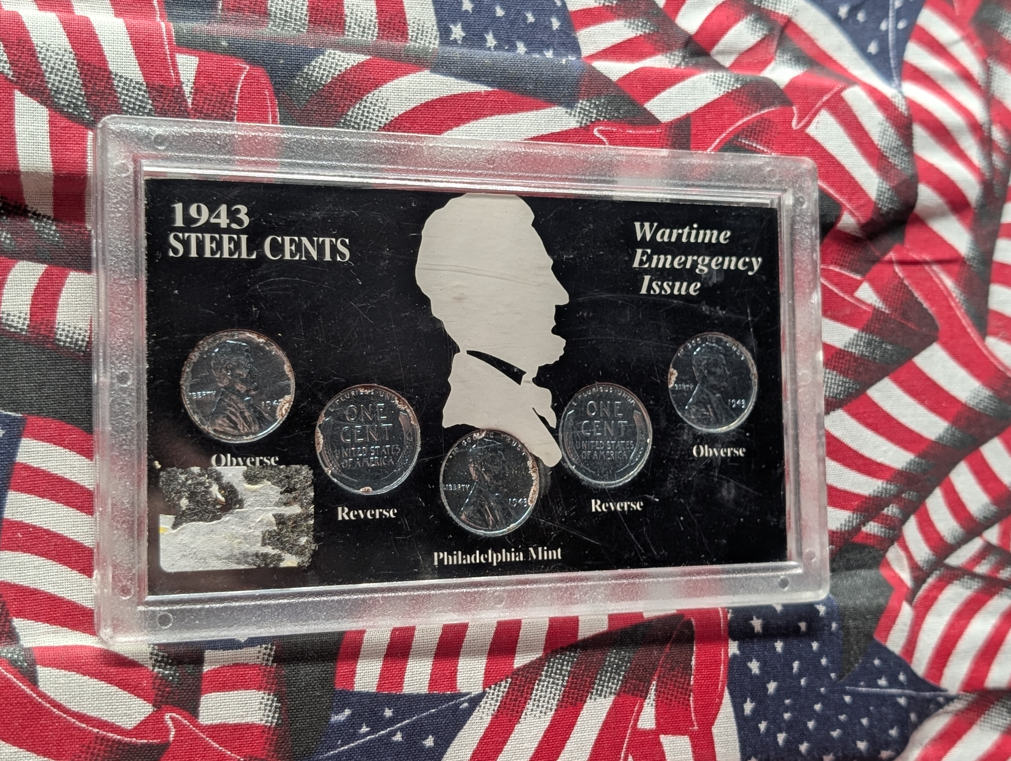 1943-P Lincoln Steel Wheat Cents Wartime Emergency Issue 5 Coin Set