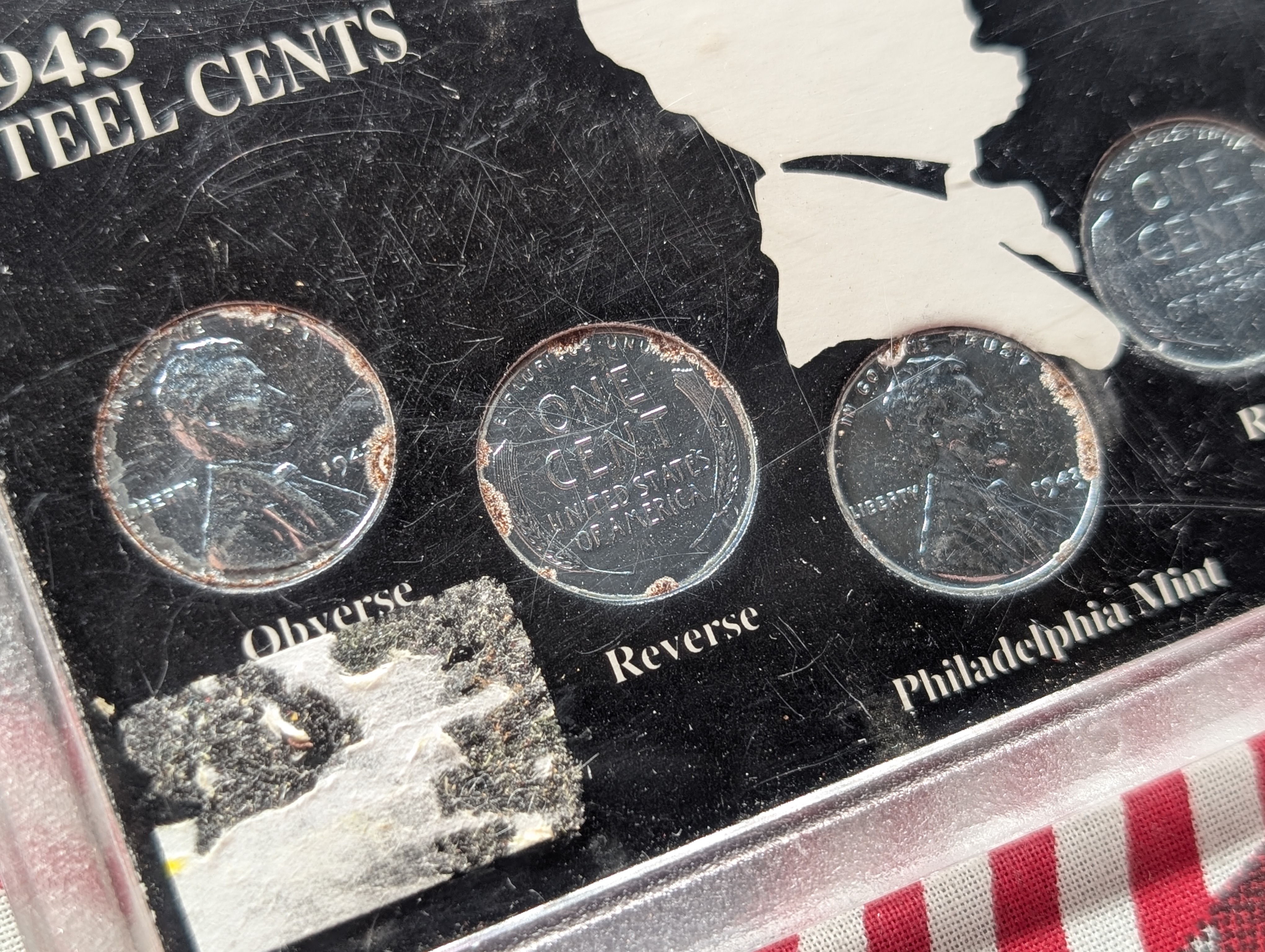1943-P Lincoln Steel Wheat Cents Wartime Emergency Issue 5 Coin Set