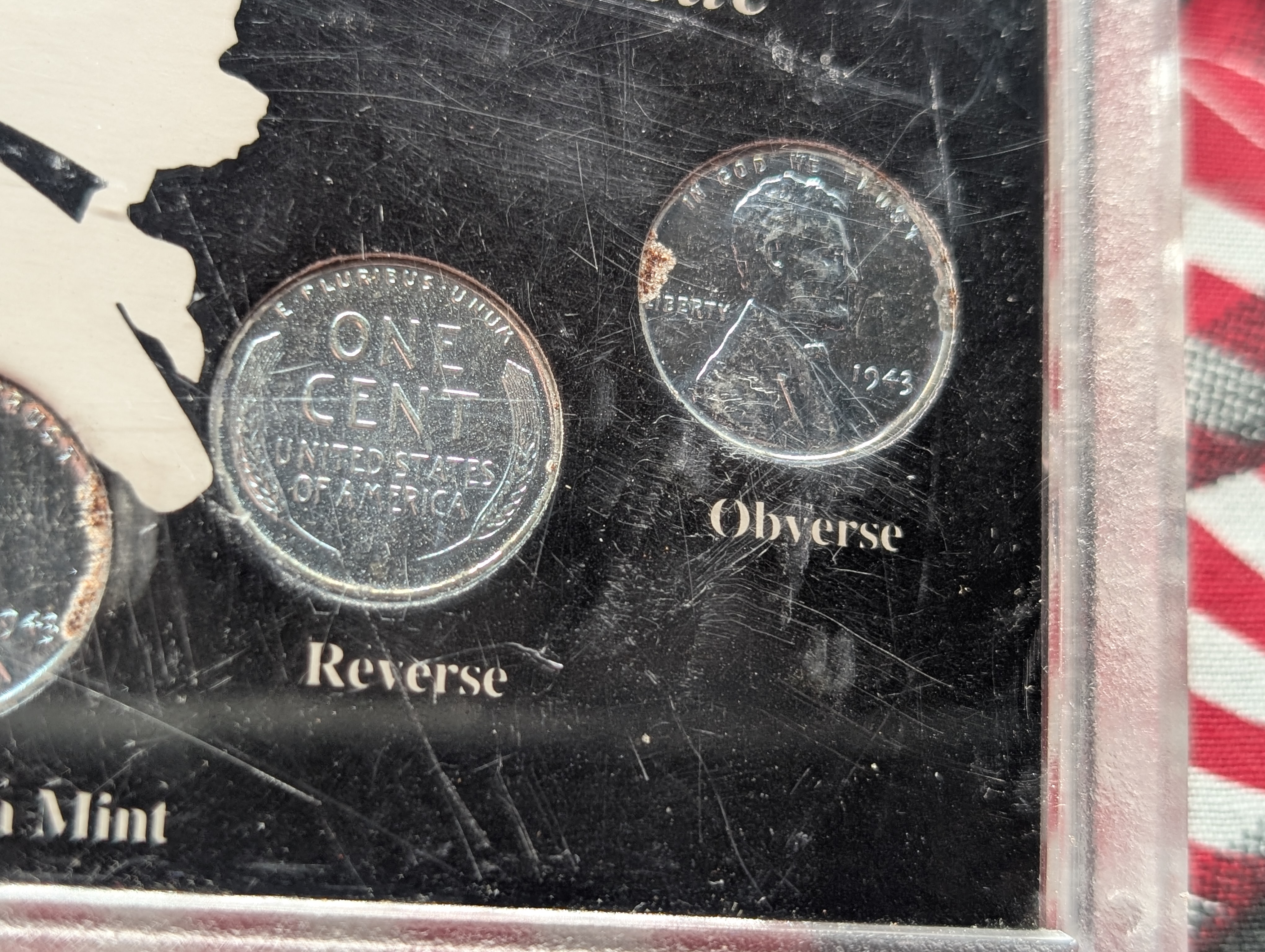 1943-P Lincoln Steel Wheat Cents Wartime Emergency Issue 5 Coin Set