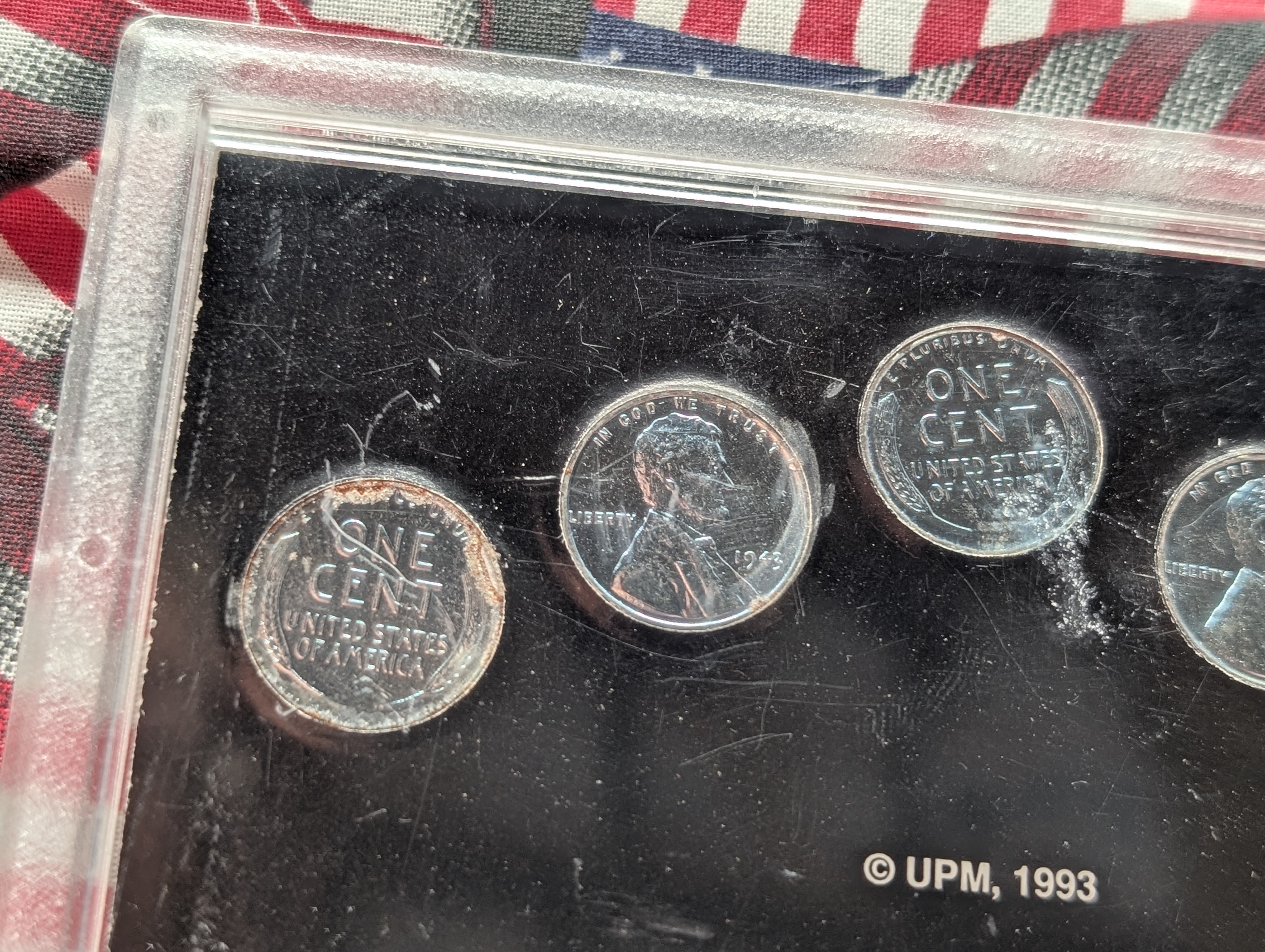 1943-P Lincoln Steel Wheat Cents Wartime Emergency Issue 5 Coin Set