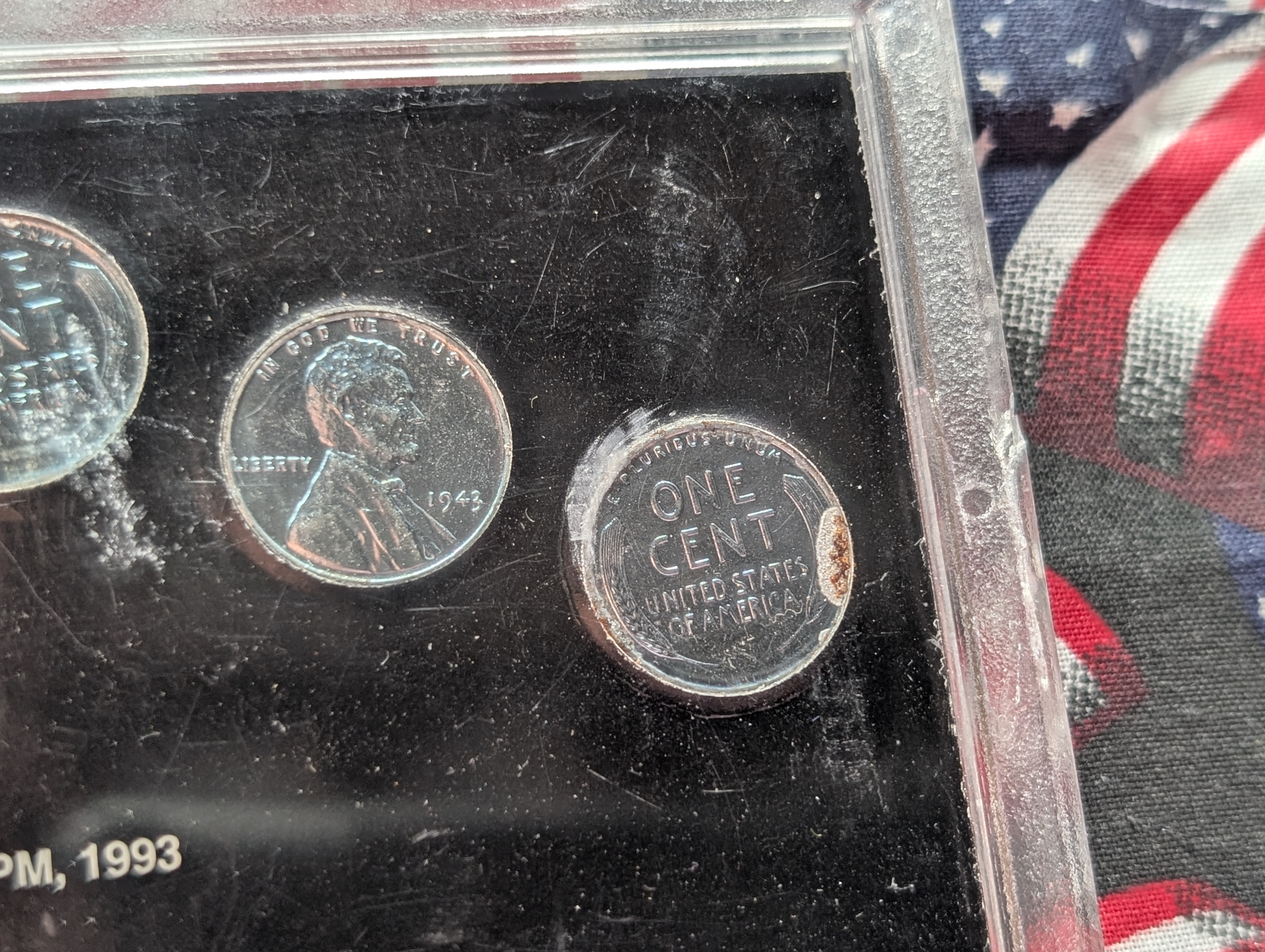 1943-P Lincoln Steel Wheat Cents Wartime Emergency Issue 5 Coin Set