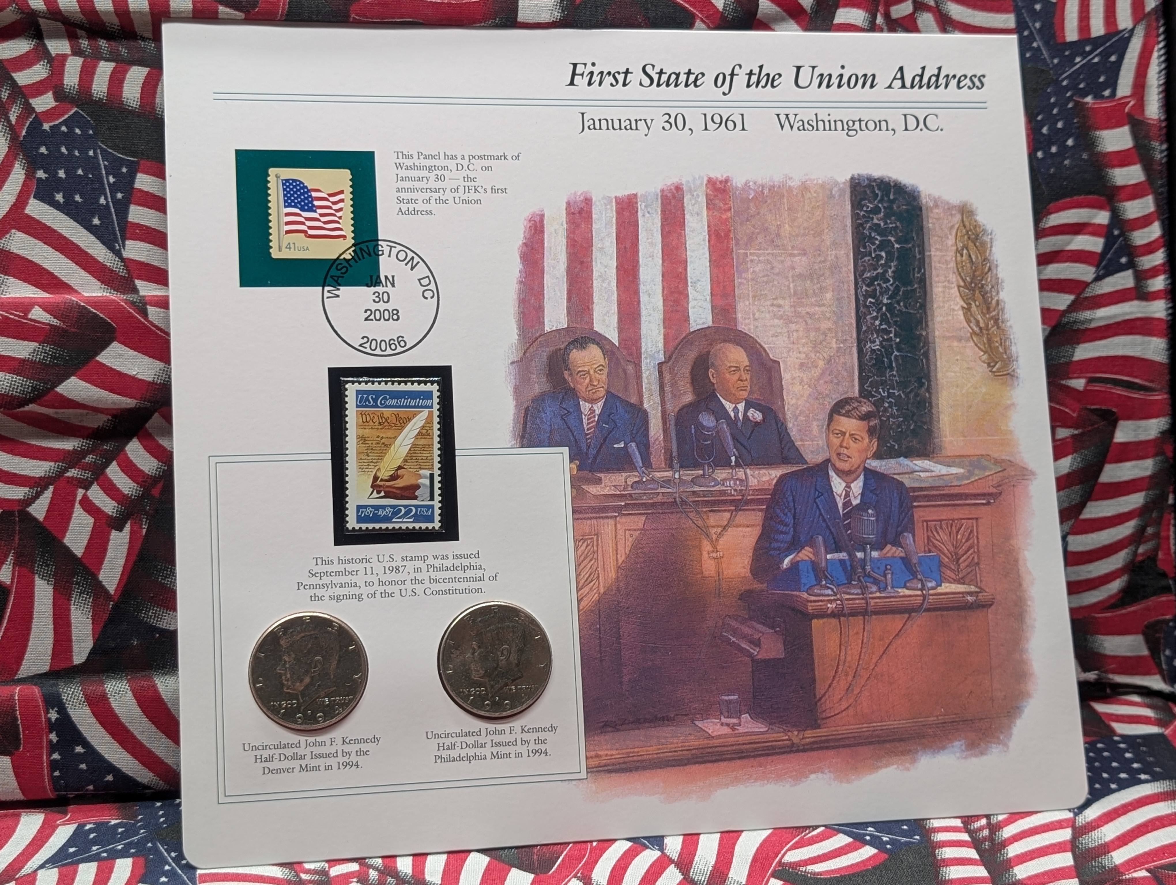 (5) P&D Lot Kennedy Half Dollars In Info Sheets, 1979, 1993, 1994, 1996, 2003 All P&D