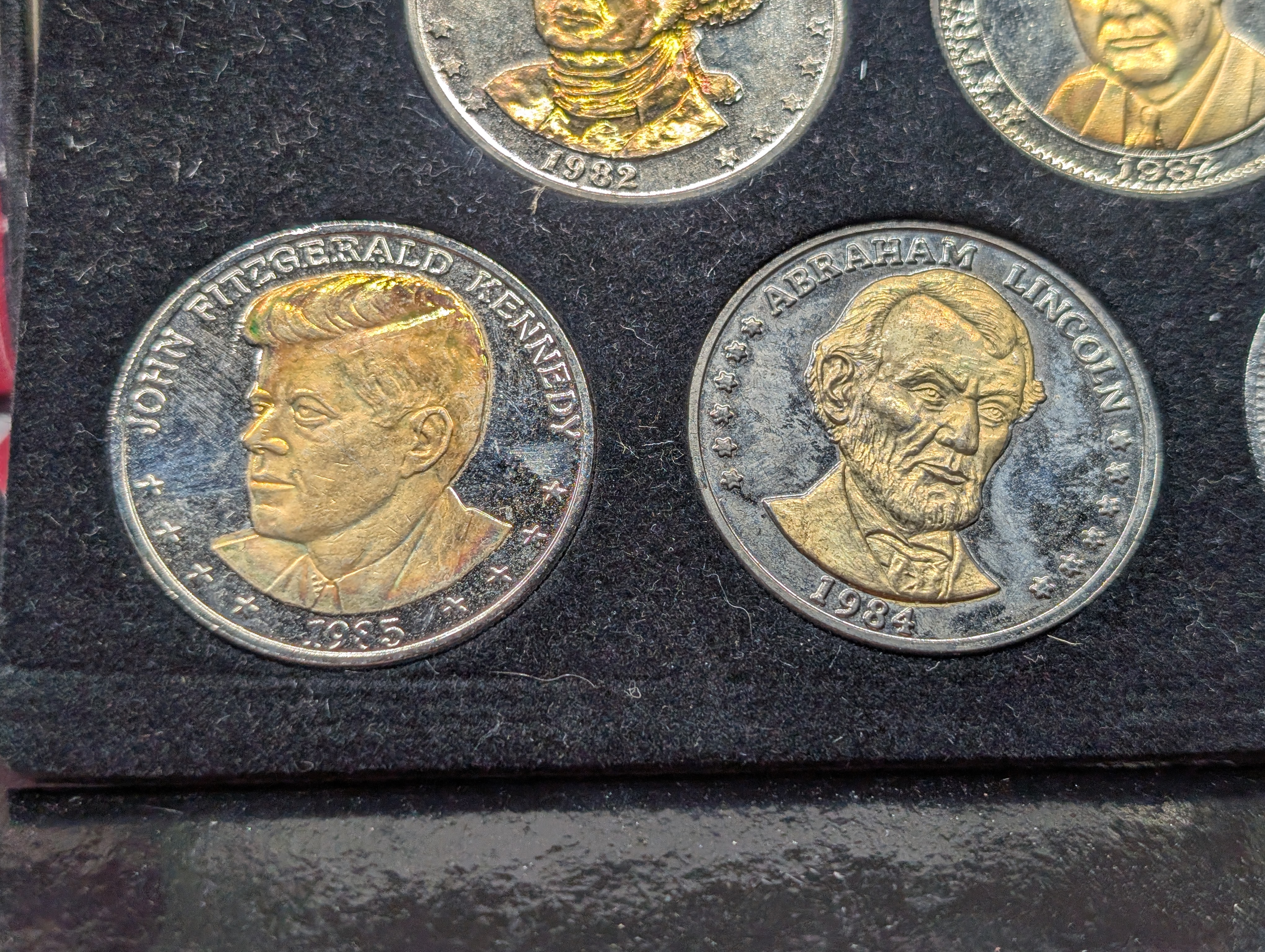 The National Historic Mint Presidential 5 Medal Set in Case