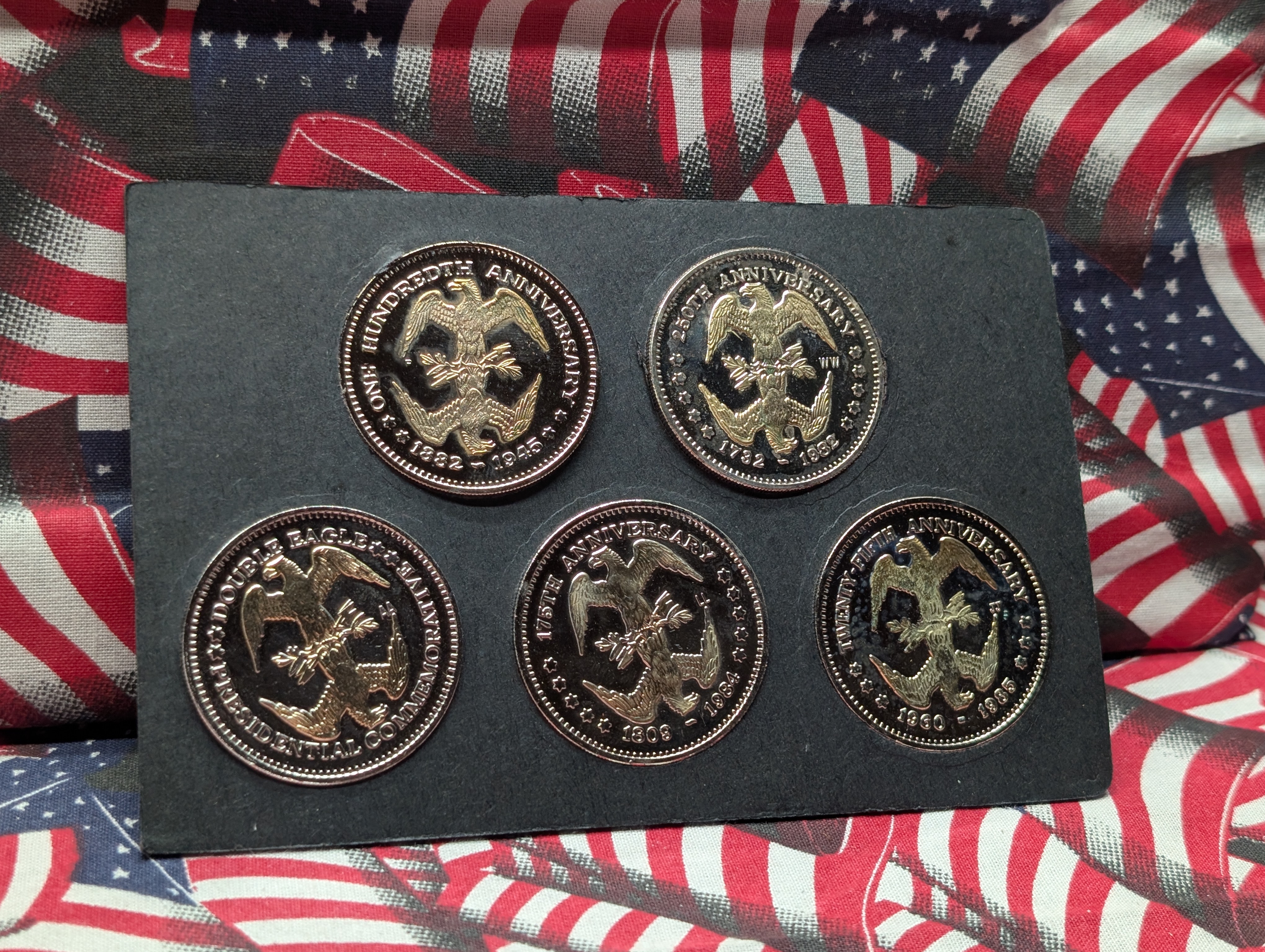 The National Historic Mint Presidential 5 Medal Set in Case
